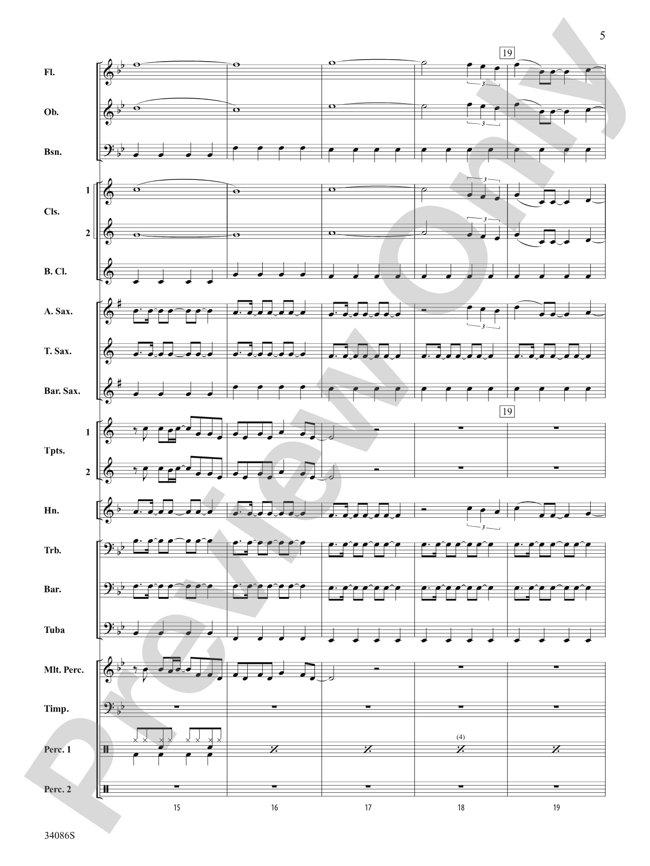 The Edge of Glory: Concert Band Conductor Score & Parts