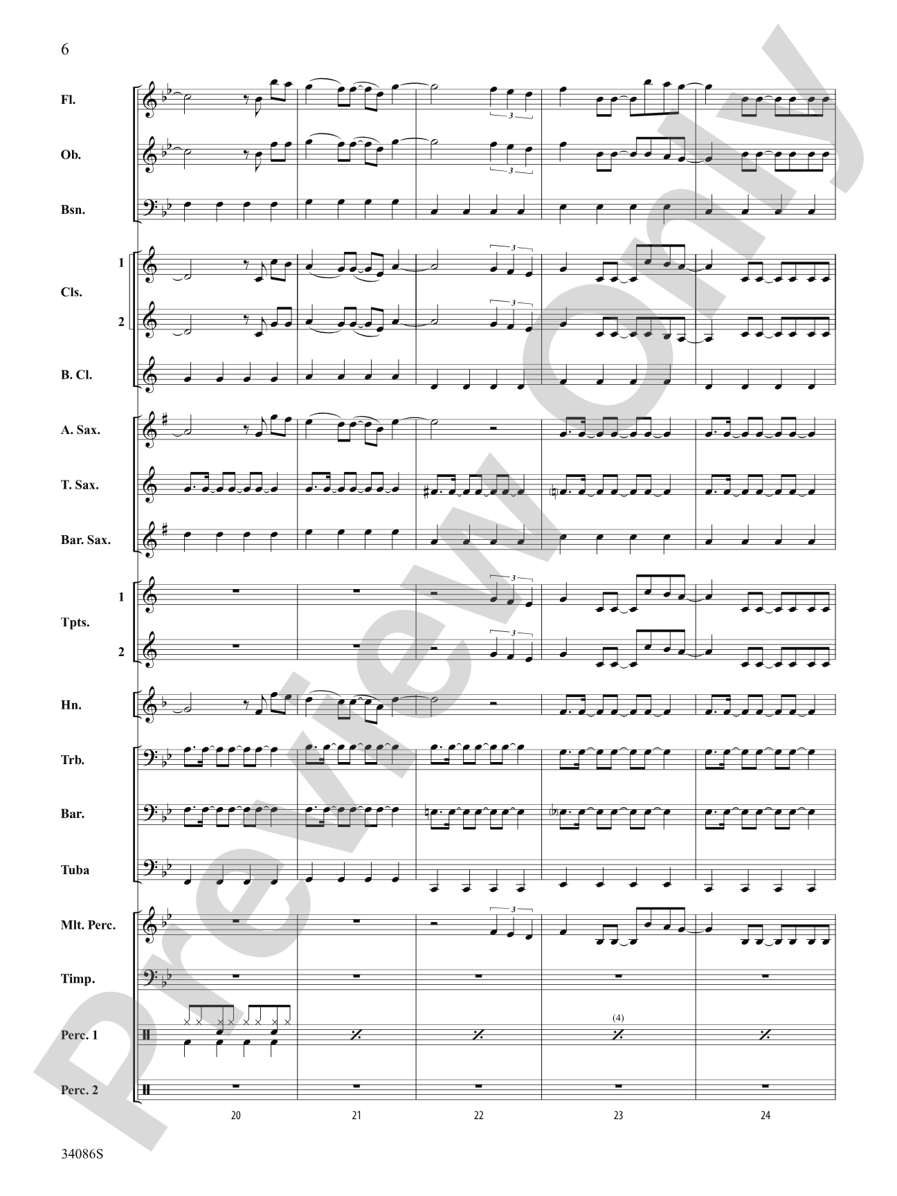 The Edge of Glory: Concert Band Conductor Score & Parts