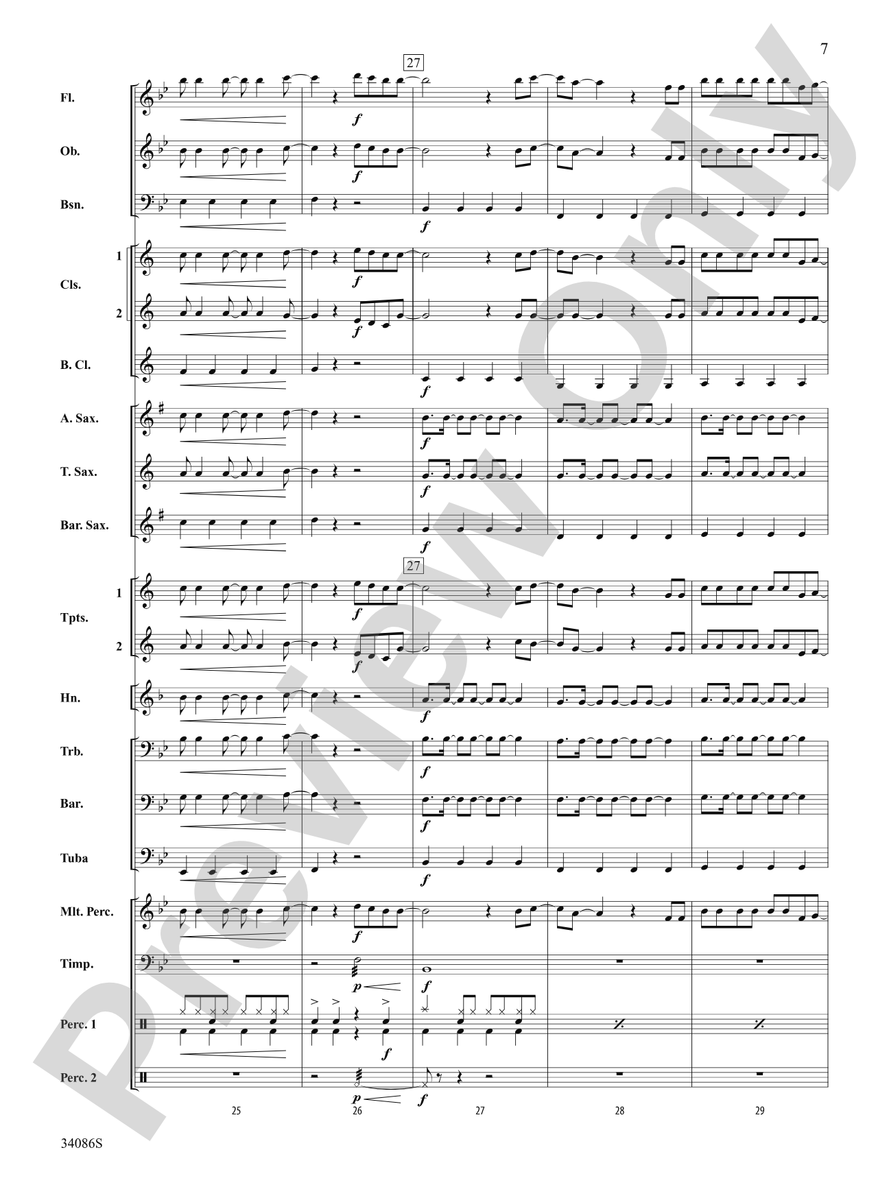 The Edge of Glory: Concert Band Conductor Score & Parts