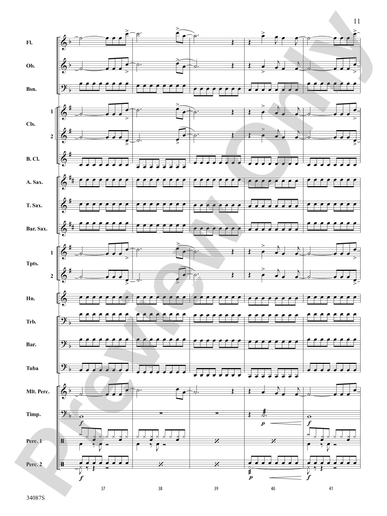 Last Friday Night (T.G.I.F.): Concert Band Conductor Score & Parts