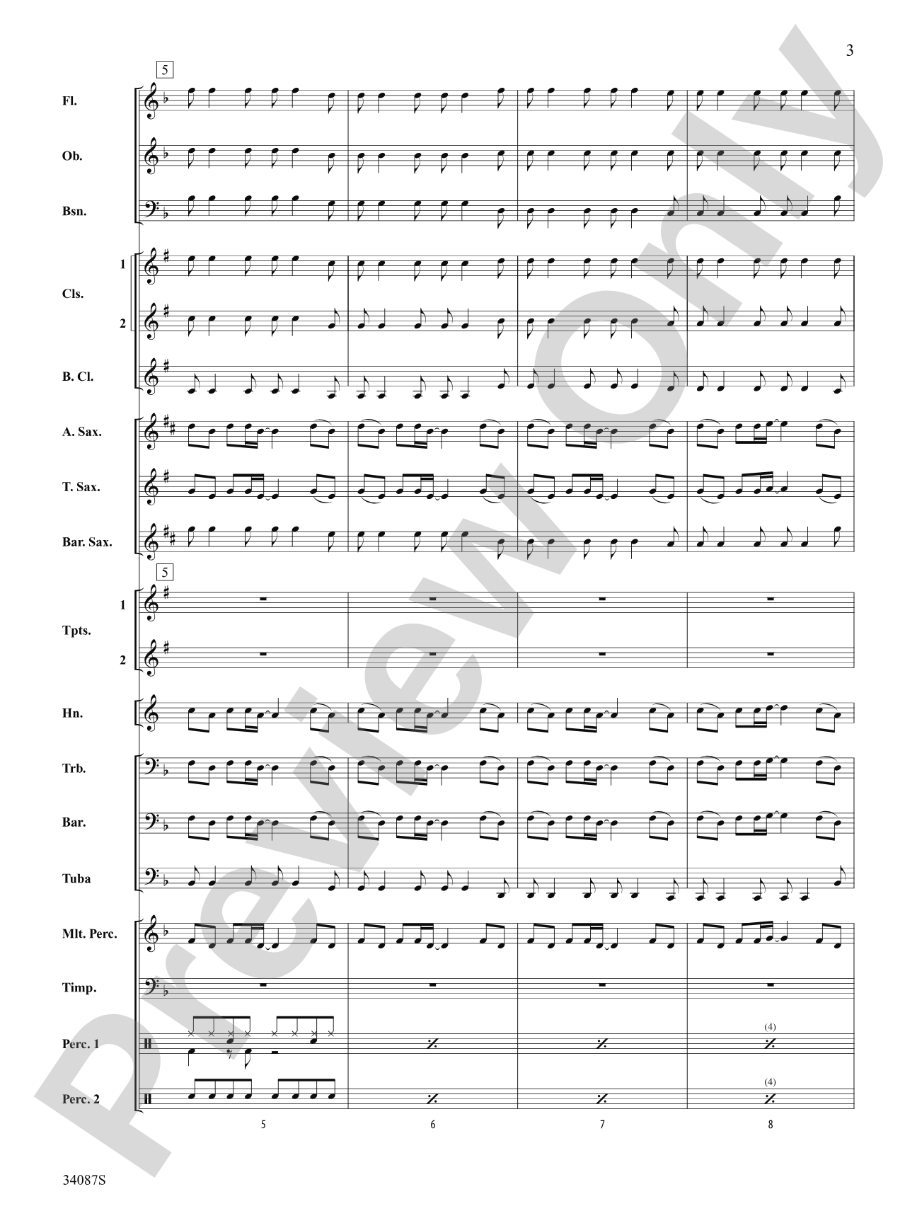 Last Friday Night (T.G.I.F.): Concert Band Conductor Score & Parts