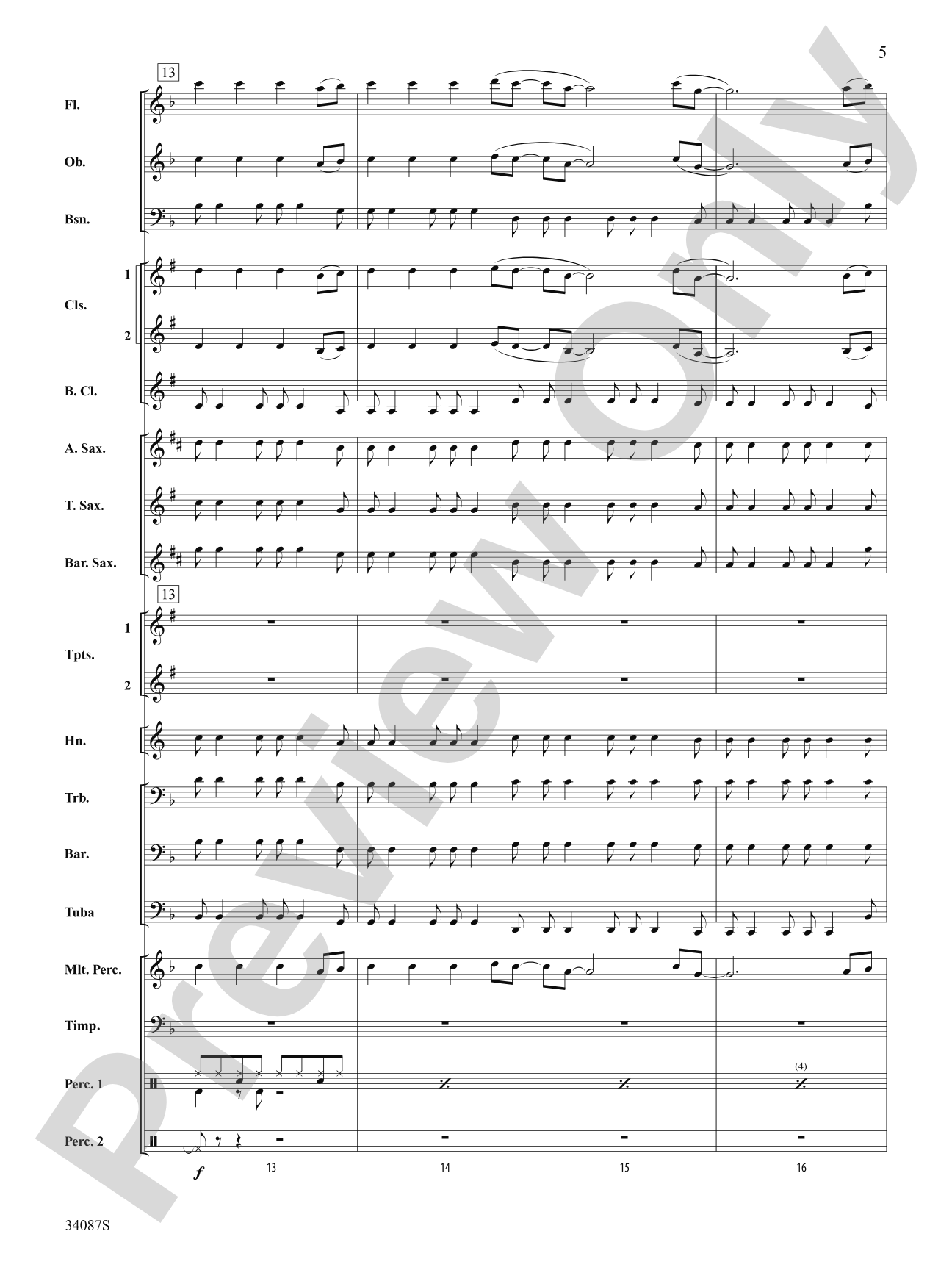 Last Friday Night (T.G.I.F.): Concert Band Conductor Score & Parts