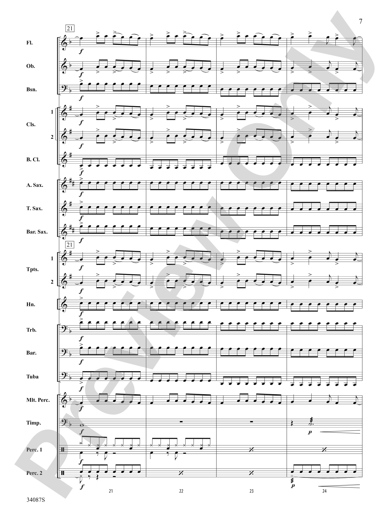 Last Friday Night (T.G.I.F.): Concert Band Conductor Score & Parts