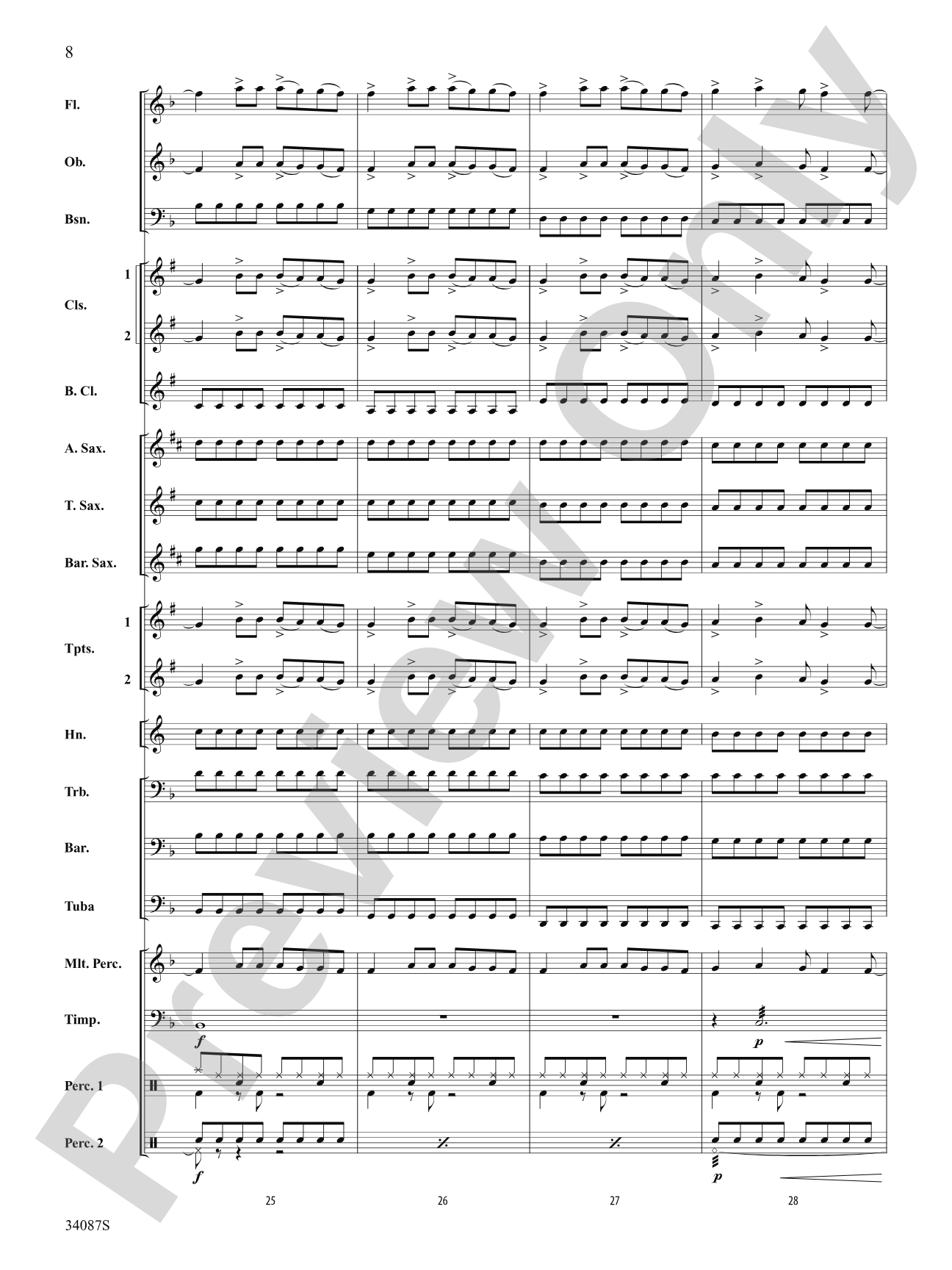 Last Friday Night (T.G.I.F.): Concert Band Conductor Score & Parts