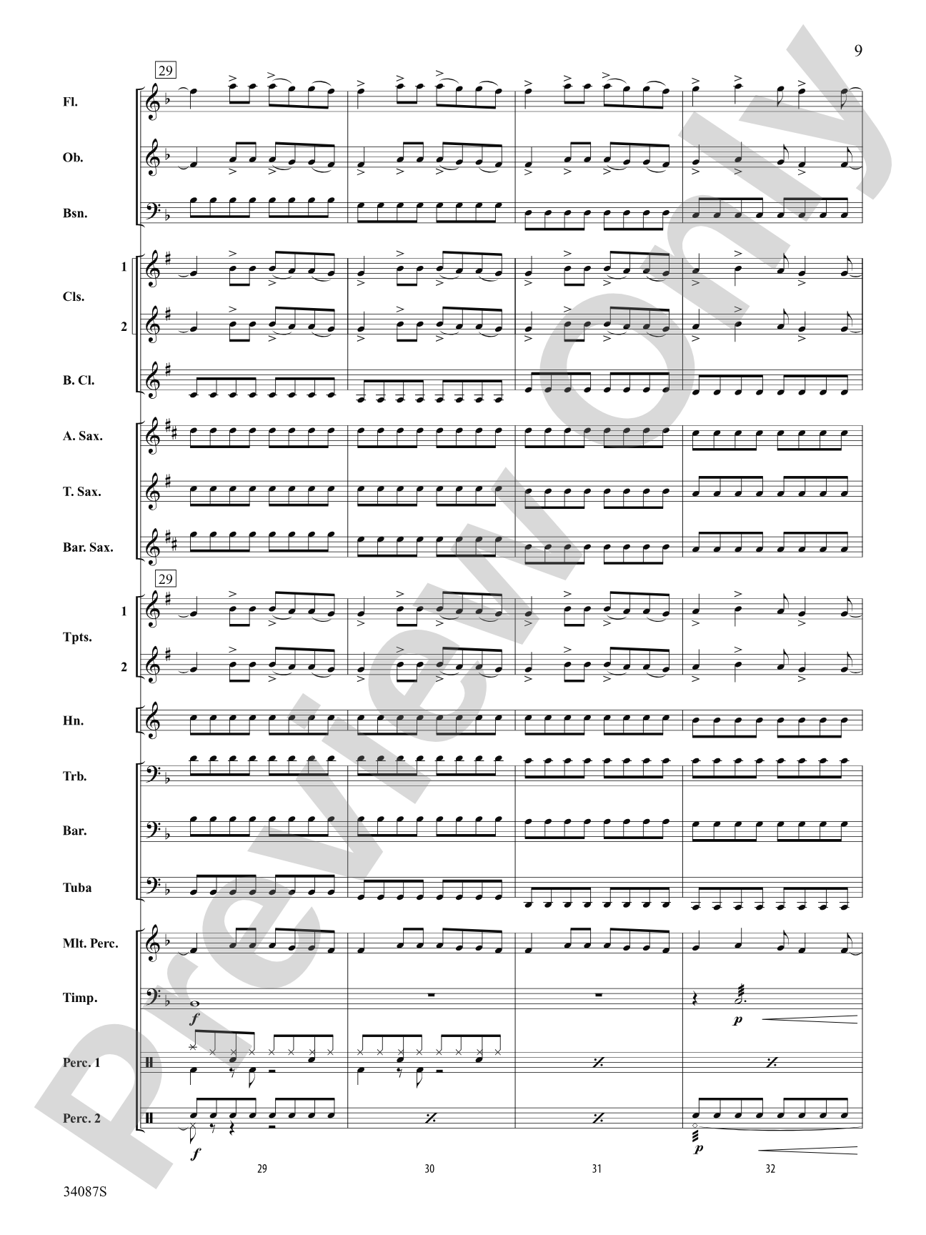 Last Friday Night (T.G.I.F.): Concert Band Conductor Score & Parts