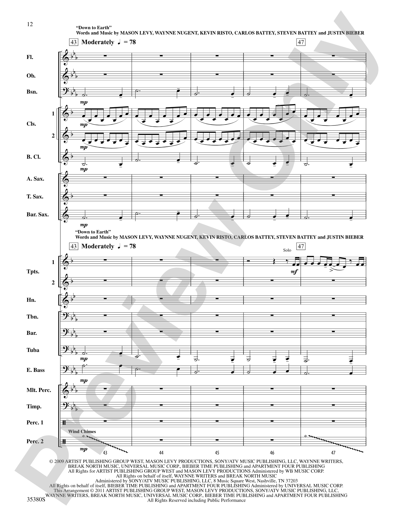 Baby!: Concert Band Conductor Score & Parts