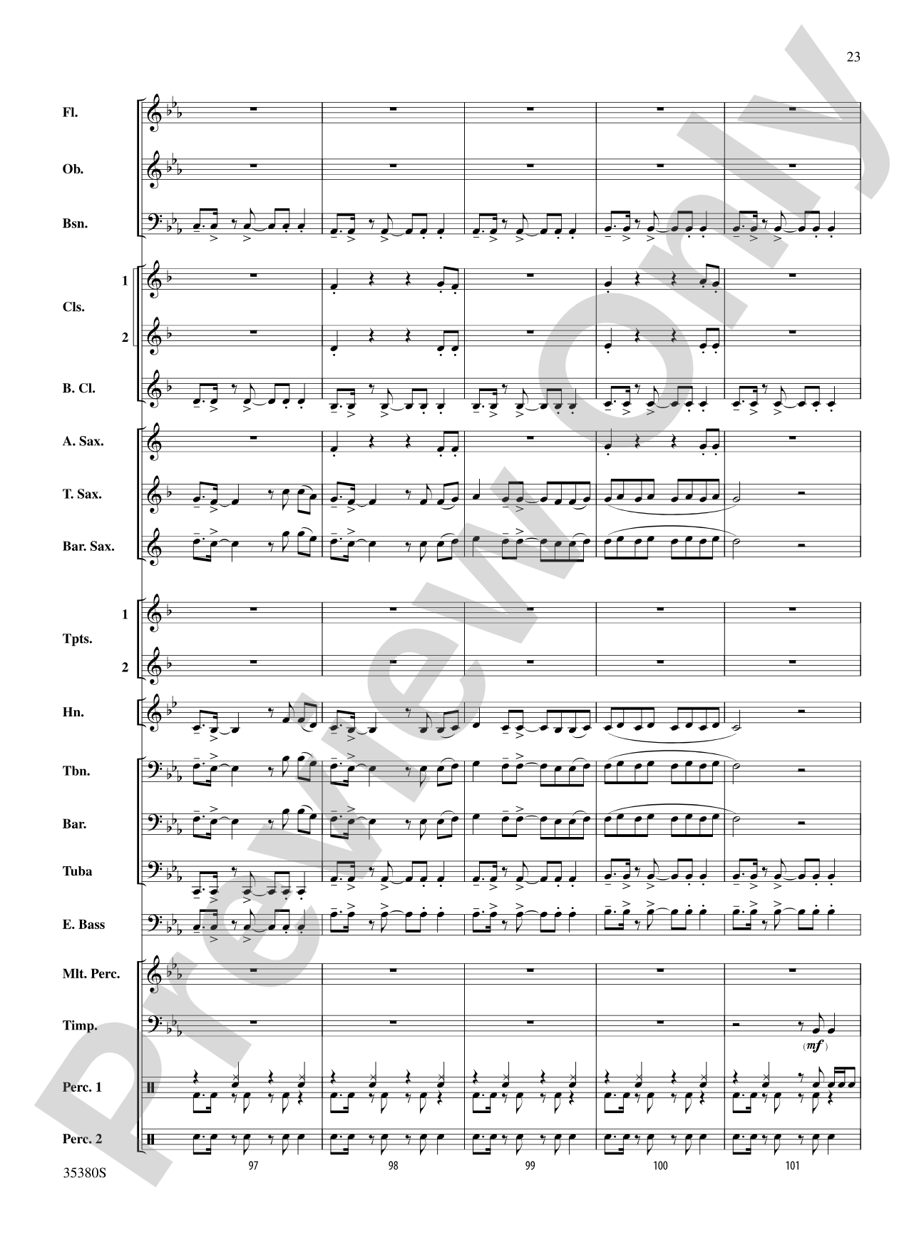 Baby!: Concert Band Conductor Score & Parts