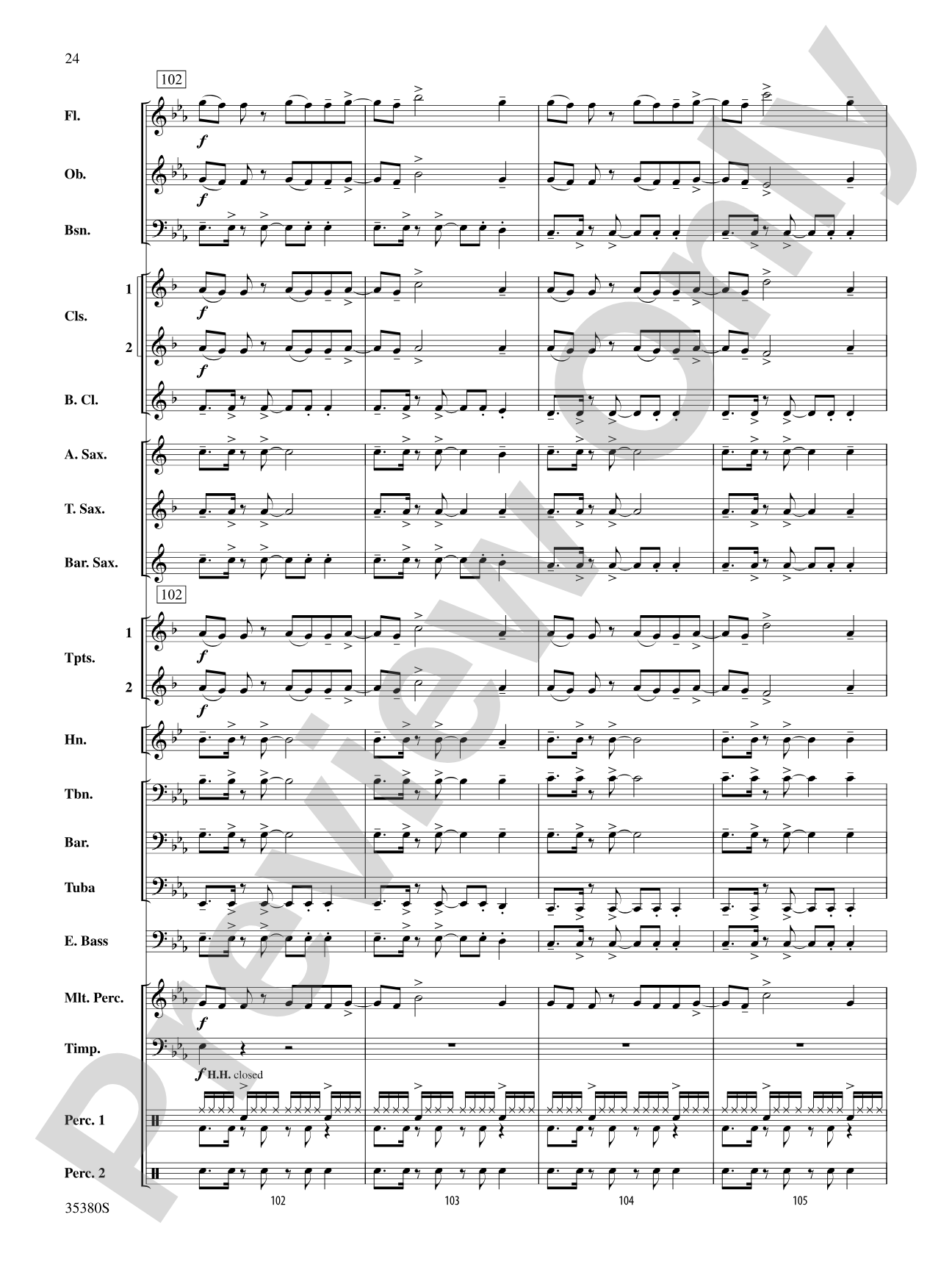 Baby!: Concert Band Conductor Score & Parts