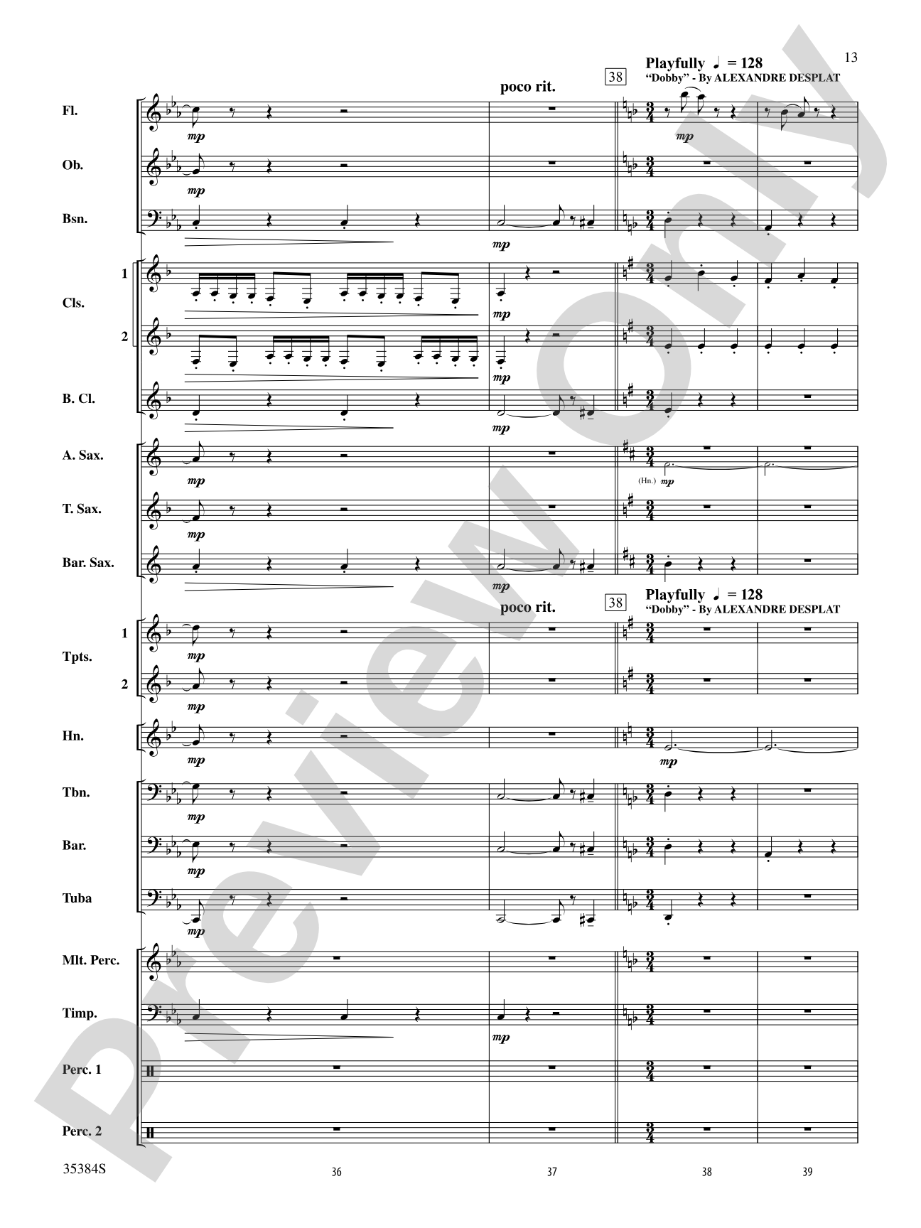 Harry Potter and the Deathly Hallows, Part 1, Selections from: Concert Band Conductor Score & Parts