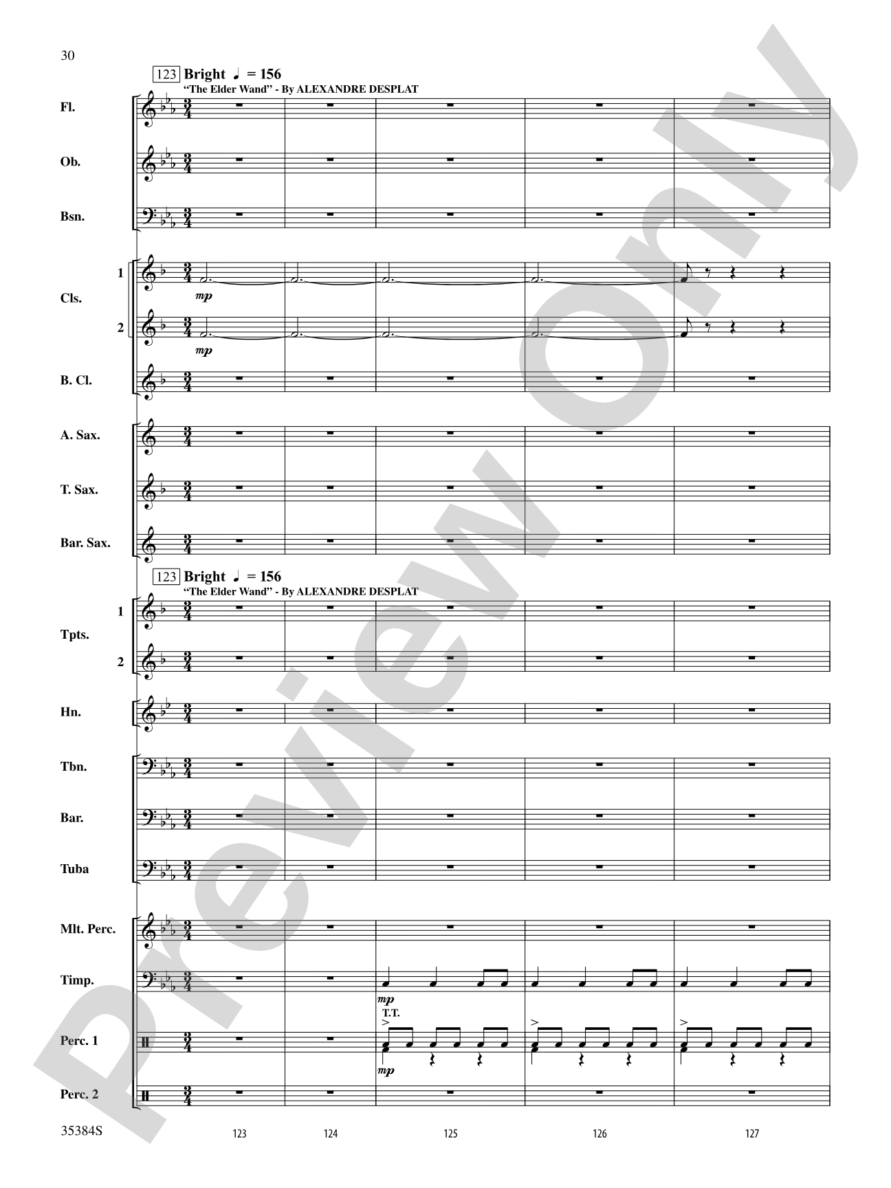 Harry Potter and the Deathly Hallows, Part 1, Selections from: Concert Band Conductor Score & Parts
