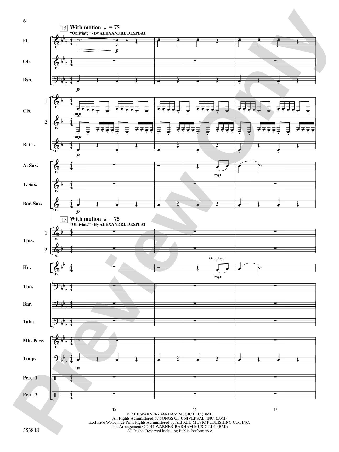 Harry Potter and the Deathly Hallows, Part 1, Selections from: Concert Band Conductor Score & Parts
