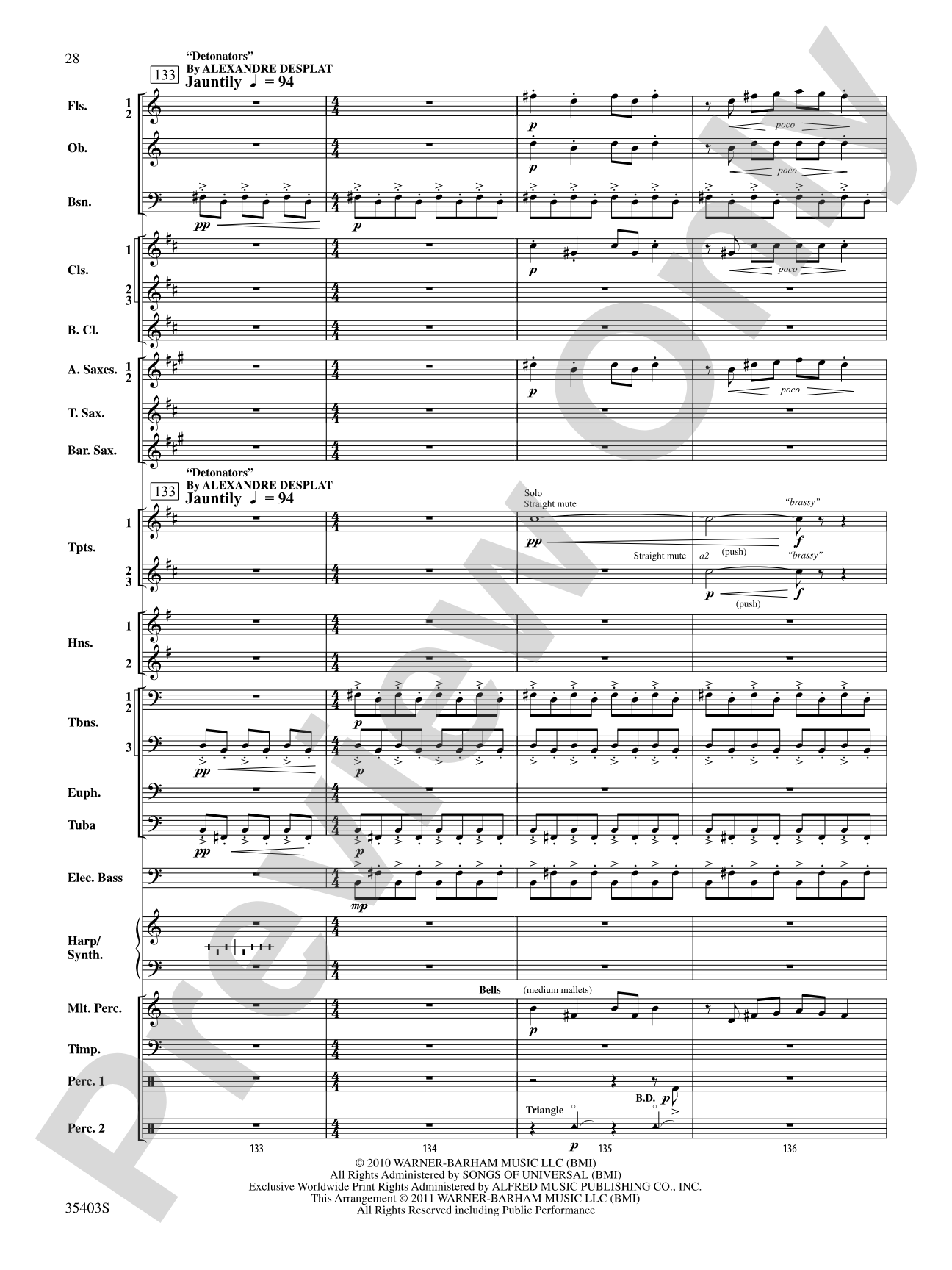 Harry Potter and the Deathly Hallows, Part 1, Suite from: Concert Band Conductor Score & Parts