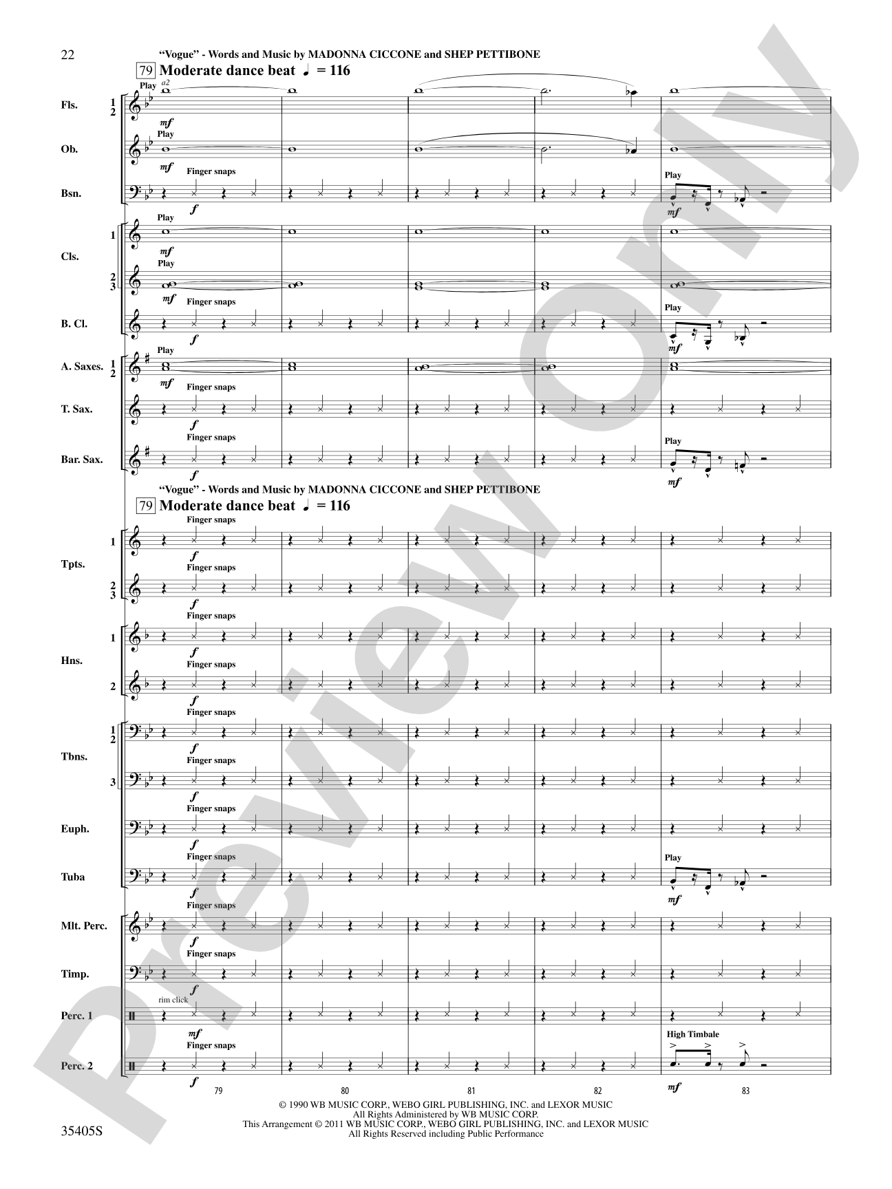 Prime Time Tuesday: Concert Band Conductor Score & Parts