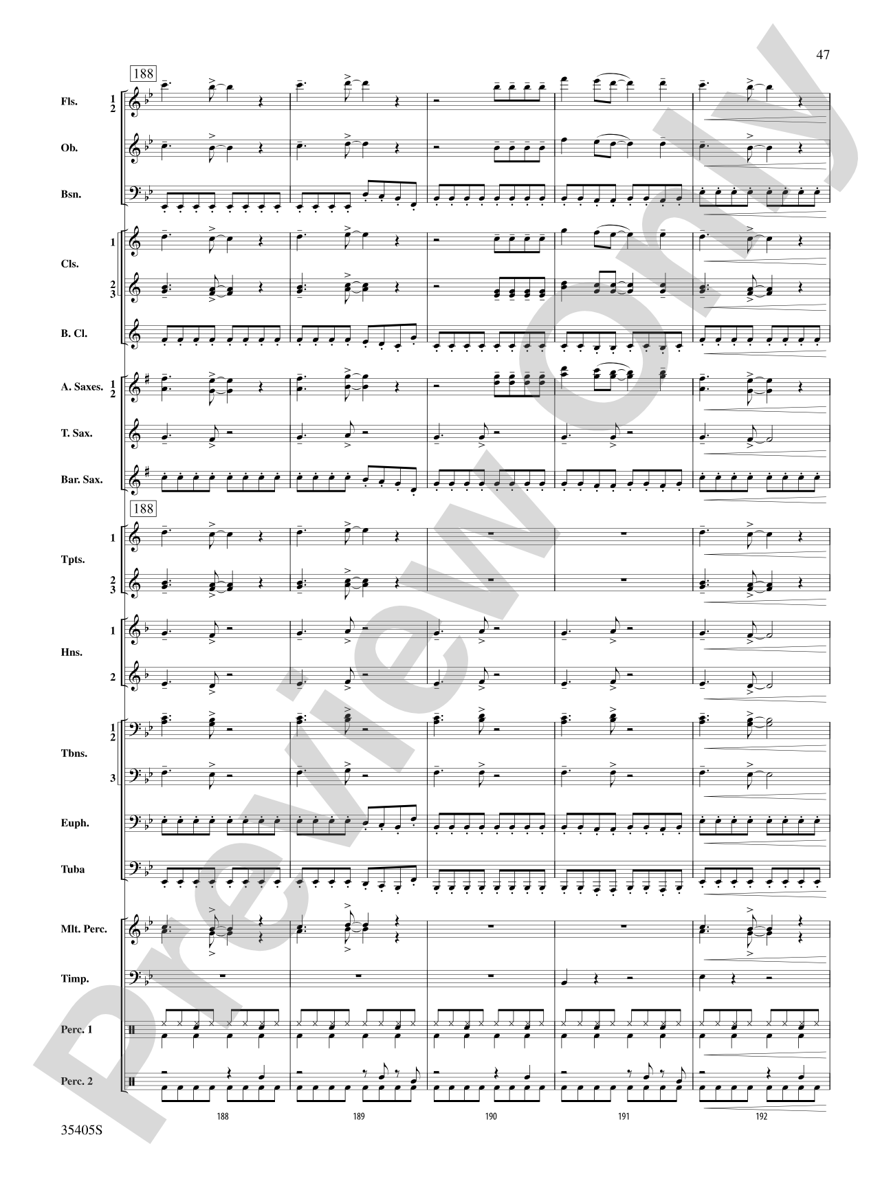 Prime Time Tuesday: Concert Band Conductor Score & Parts
