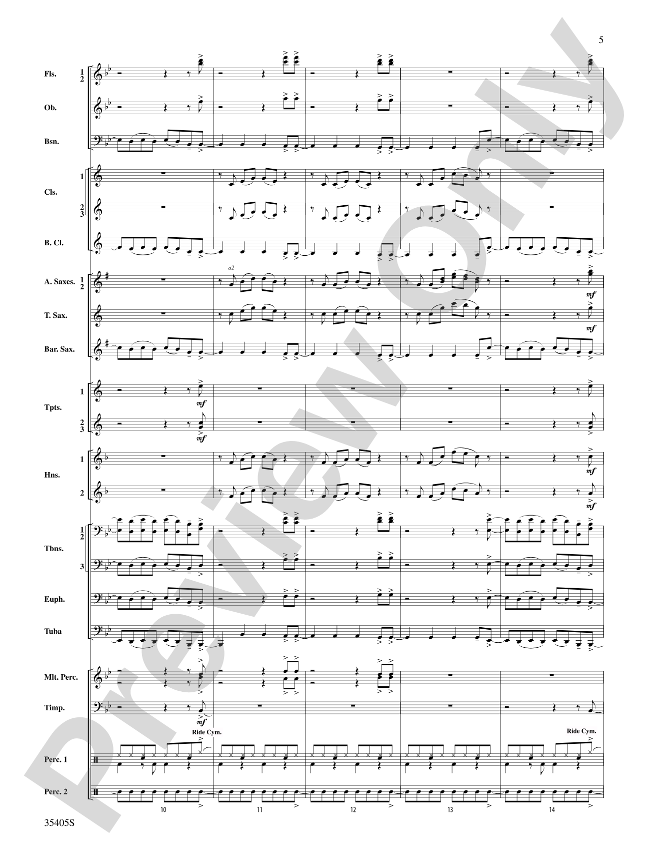 Prime Time Tuesday: Concert Band Conductor Score & Parts