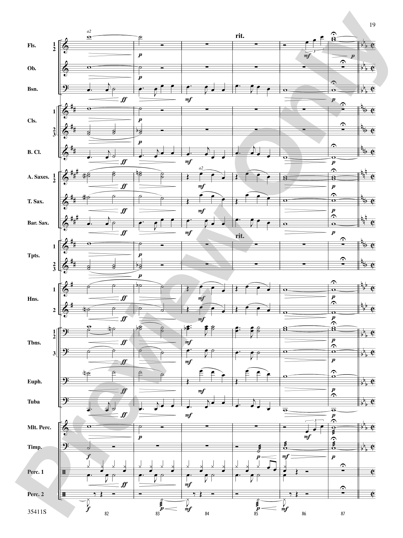 A Man and His Soul: Concert Band Conductor Score & Parts