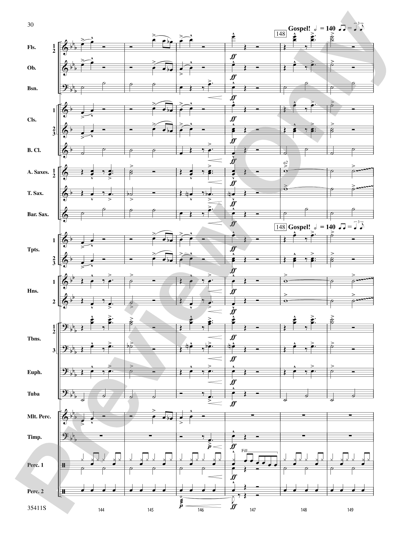 A Man and His Soul: Concert Band Conductor Score & Parts