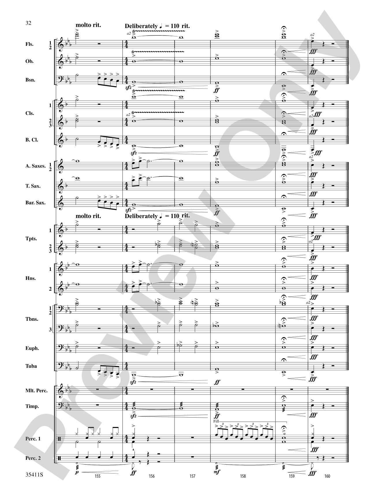 A Man and His Soul: Concert Band Conductor Score & Parts