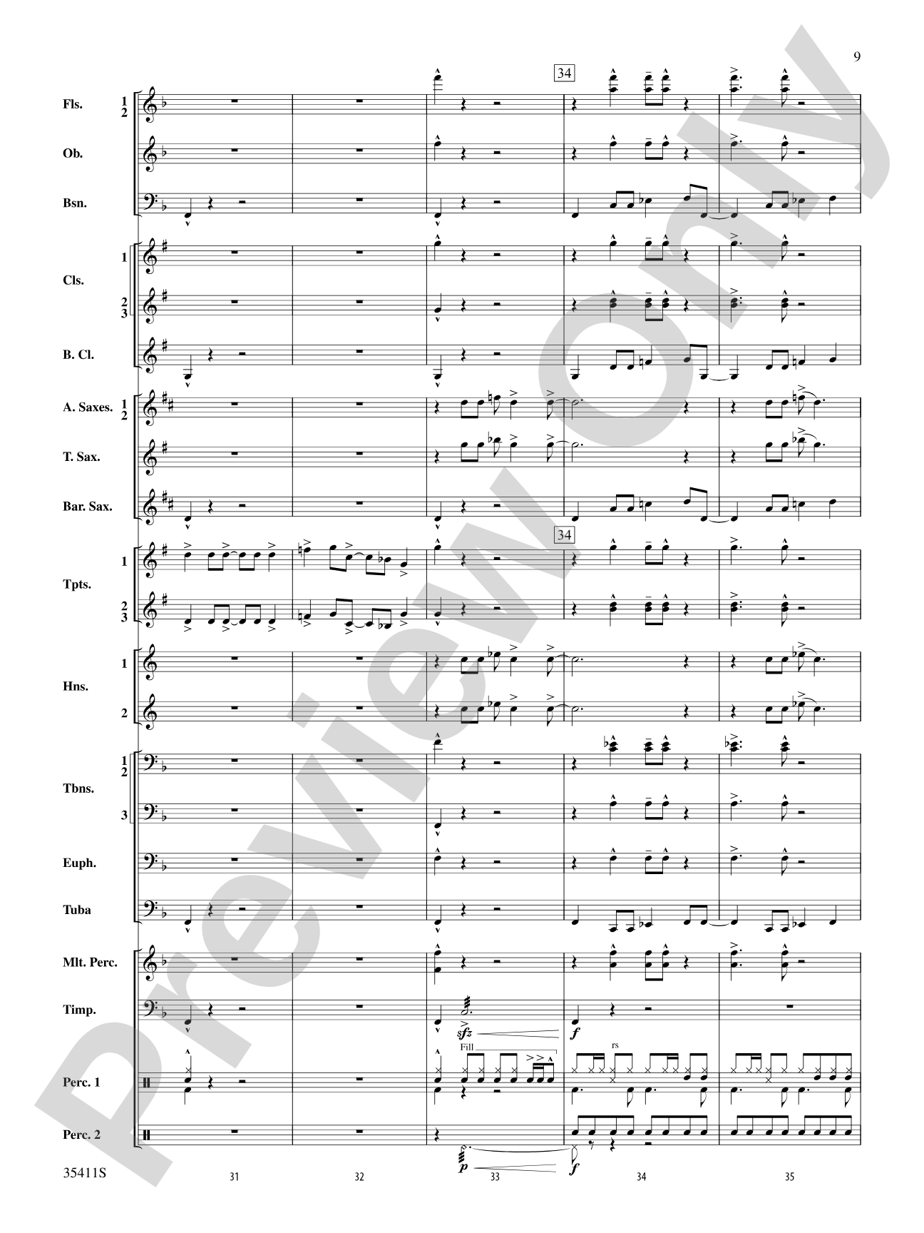 A Man and His Soul: Concert Band Conductor Score & Parts