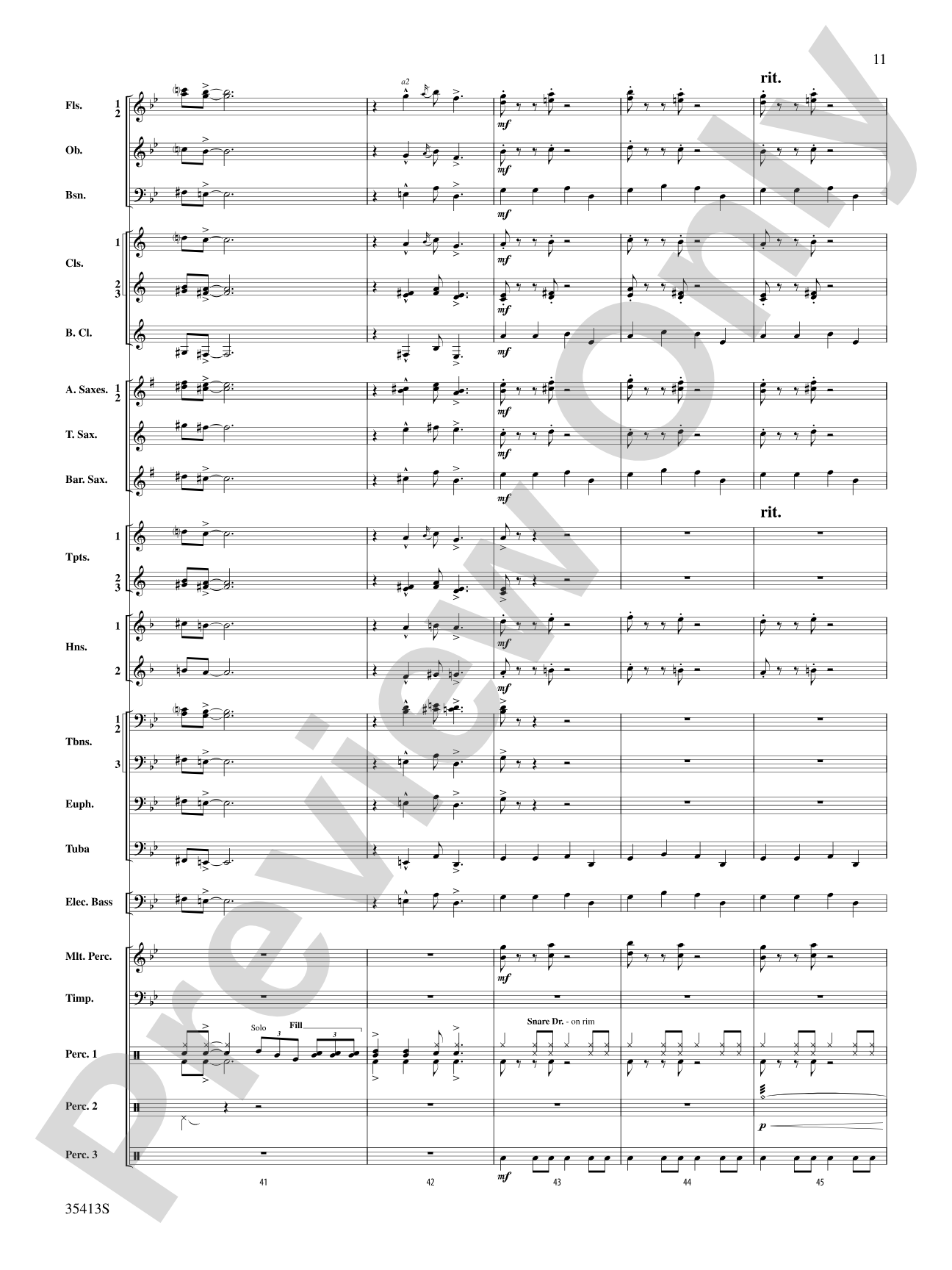 Crooner’s Serenade: Concert Band Conductor Score & Parts