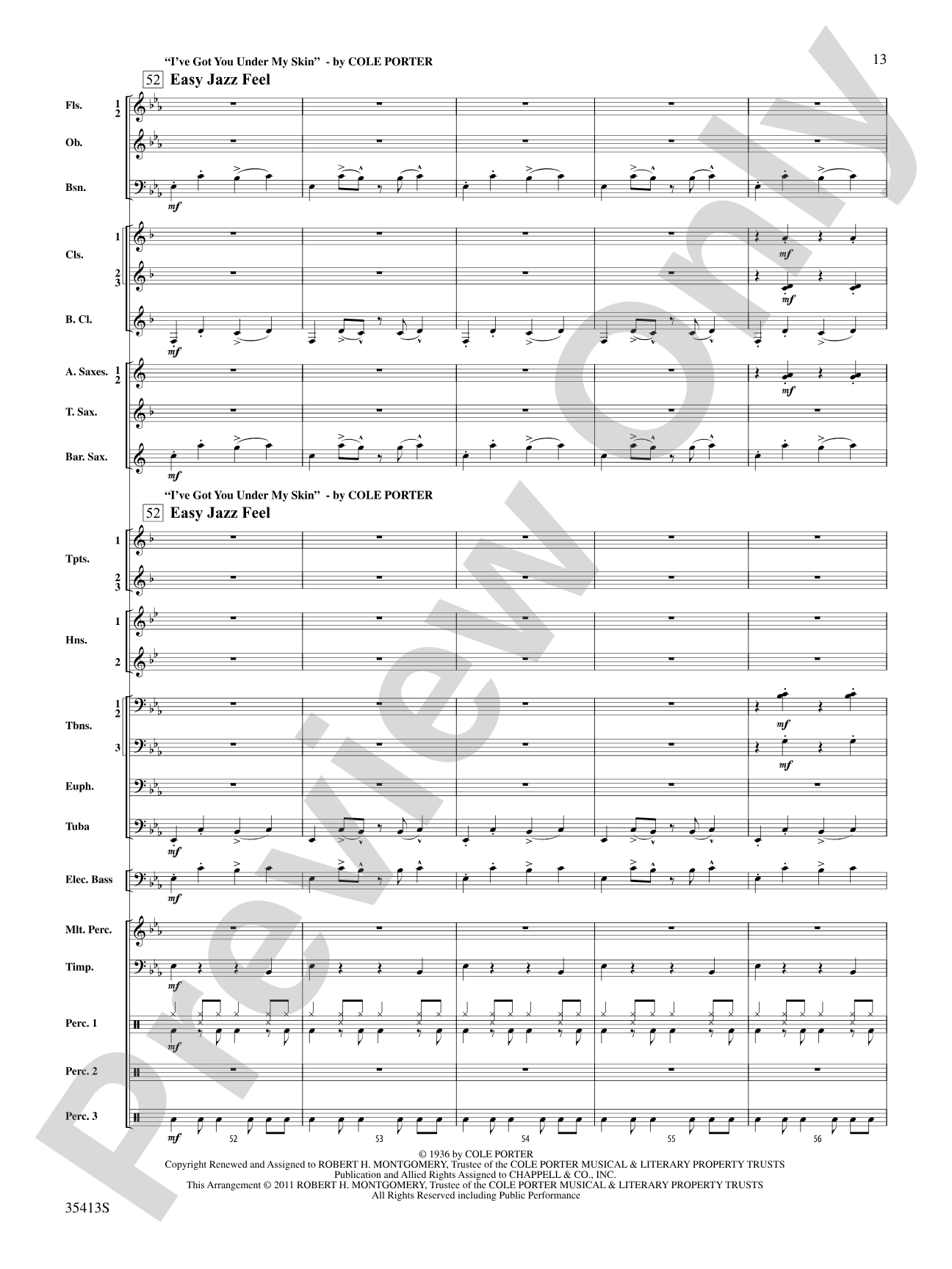 Crooner’s Serenade: Concert Band Conductor Score & Parts
