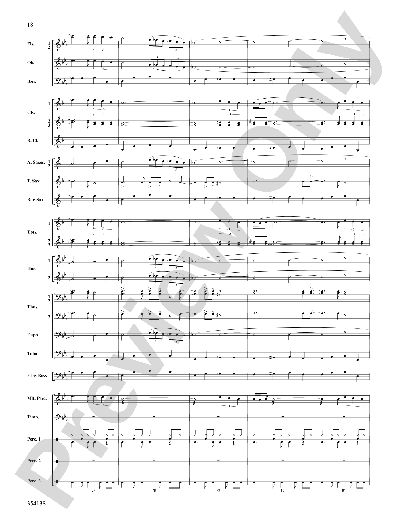 Crooner’s Serenade: Concert Band Conductor Score & Parts