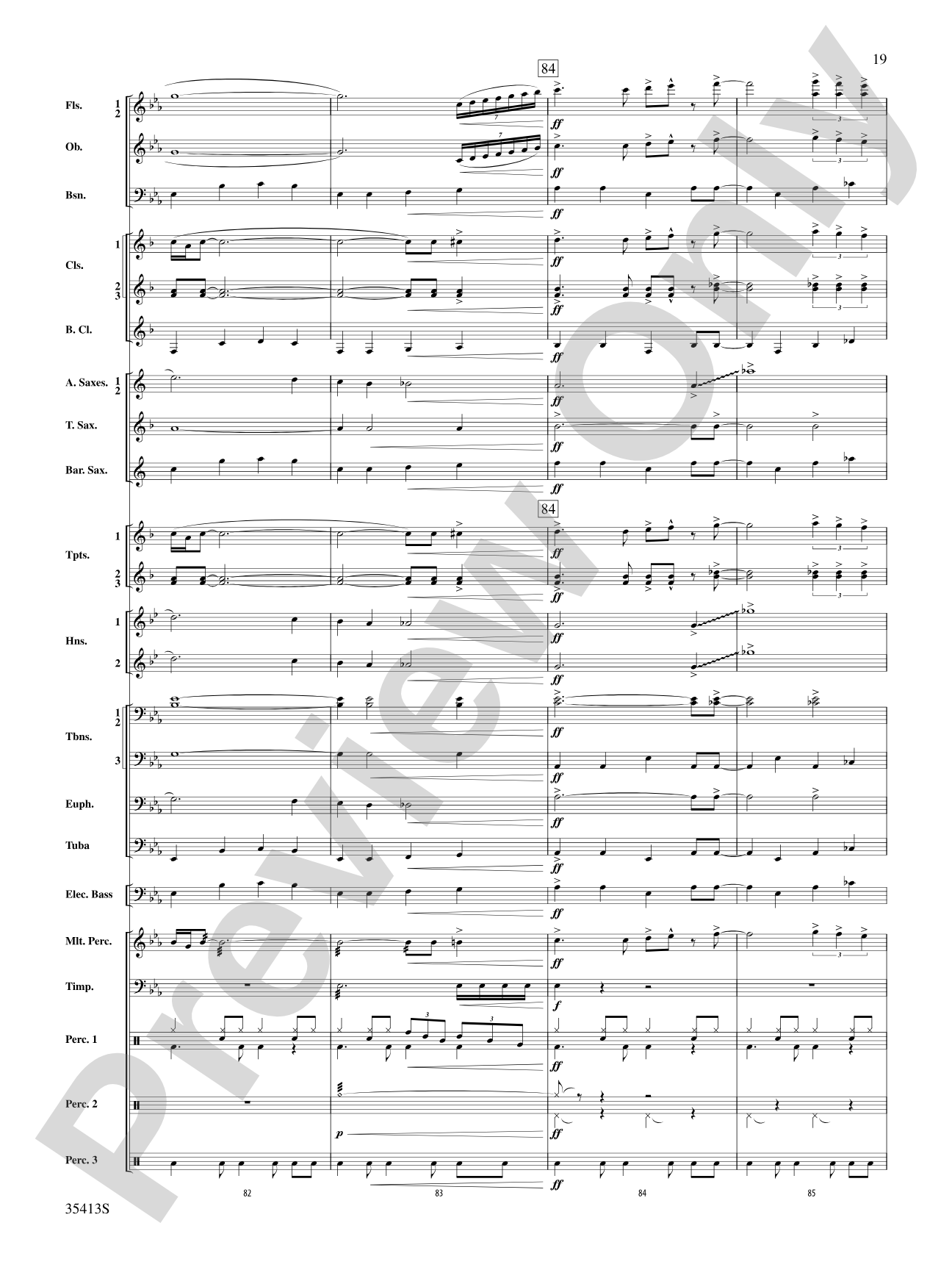 Crooner’s Serenade: Concert Band Conductor Score & Parts