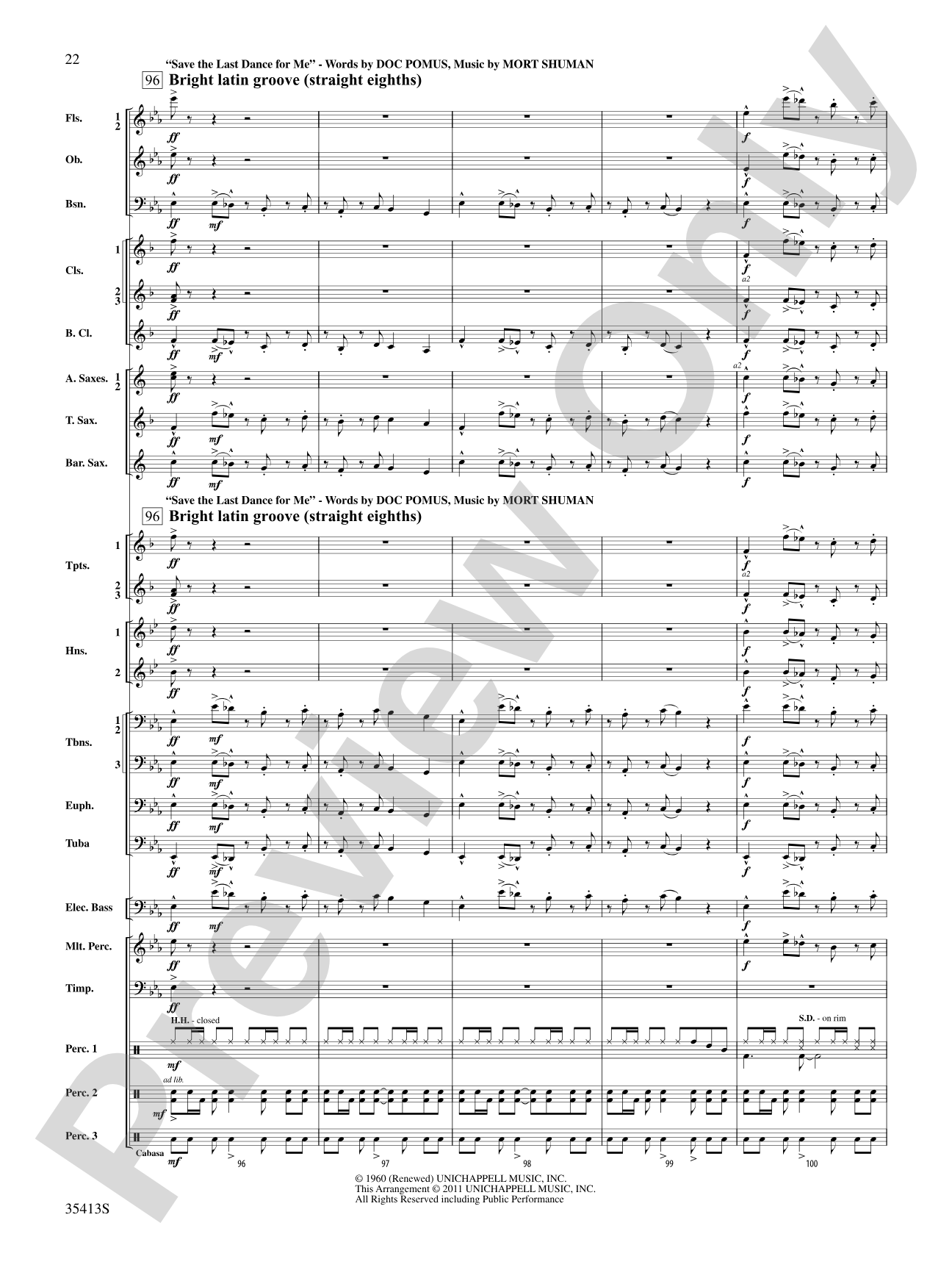 Crooner’s Serenade: Concert Band Conductor Score & Parts