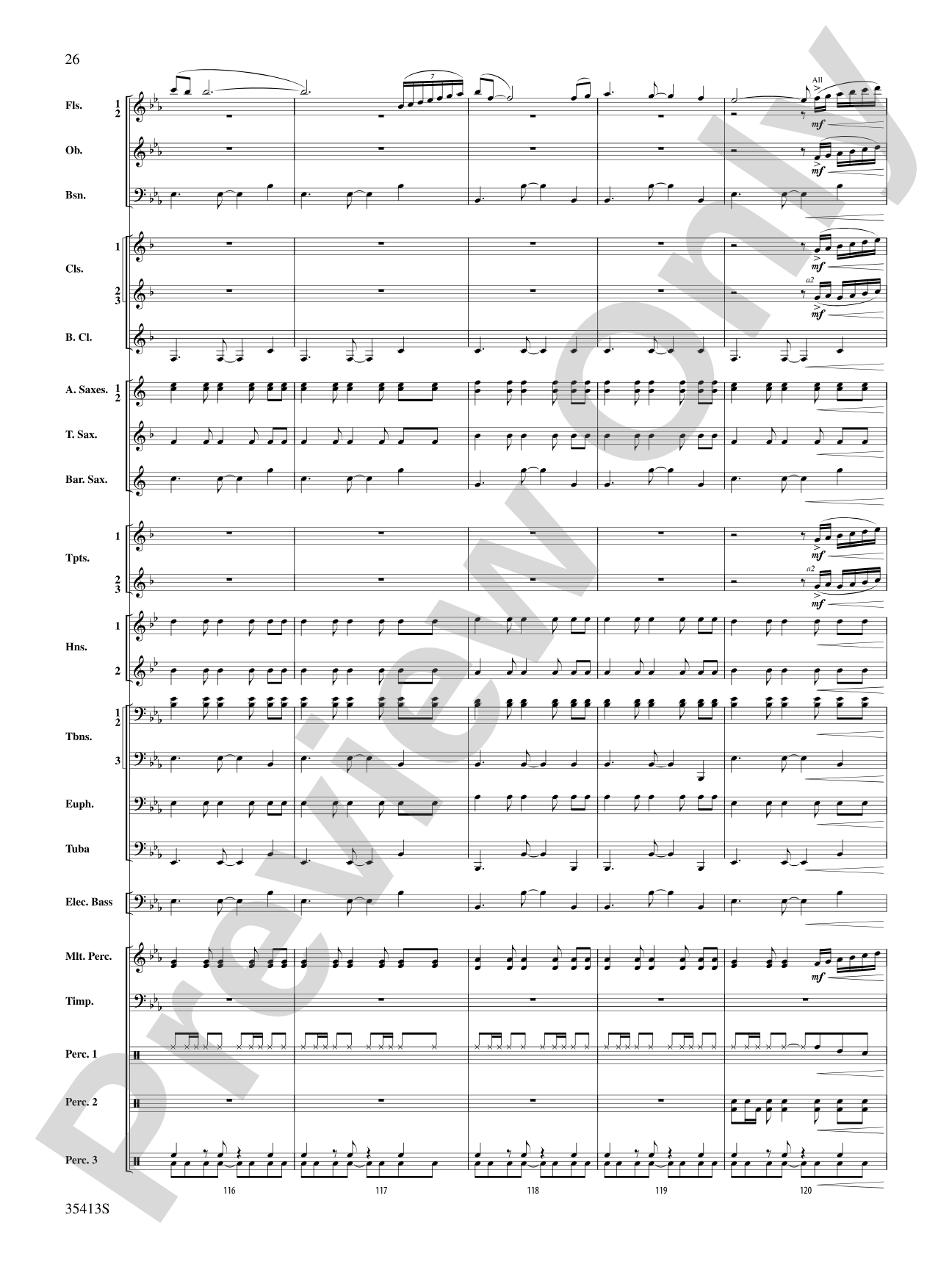 Crooner’s Serenade: Concert Band Conductor Score & Parts