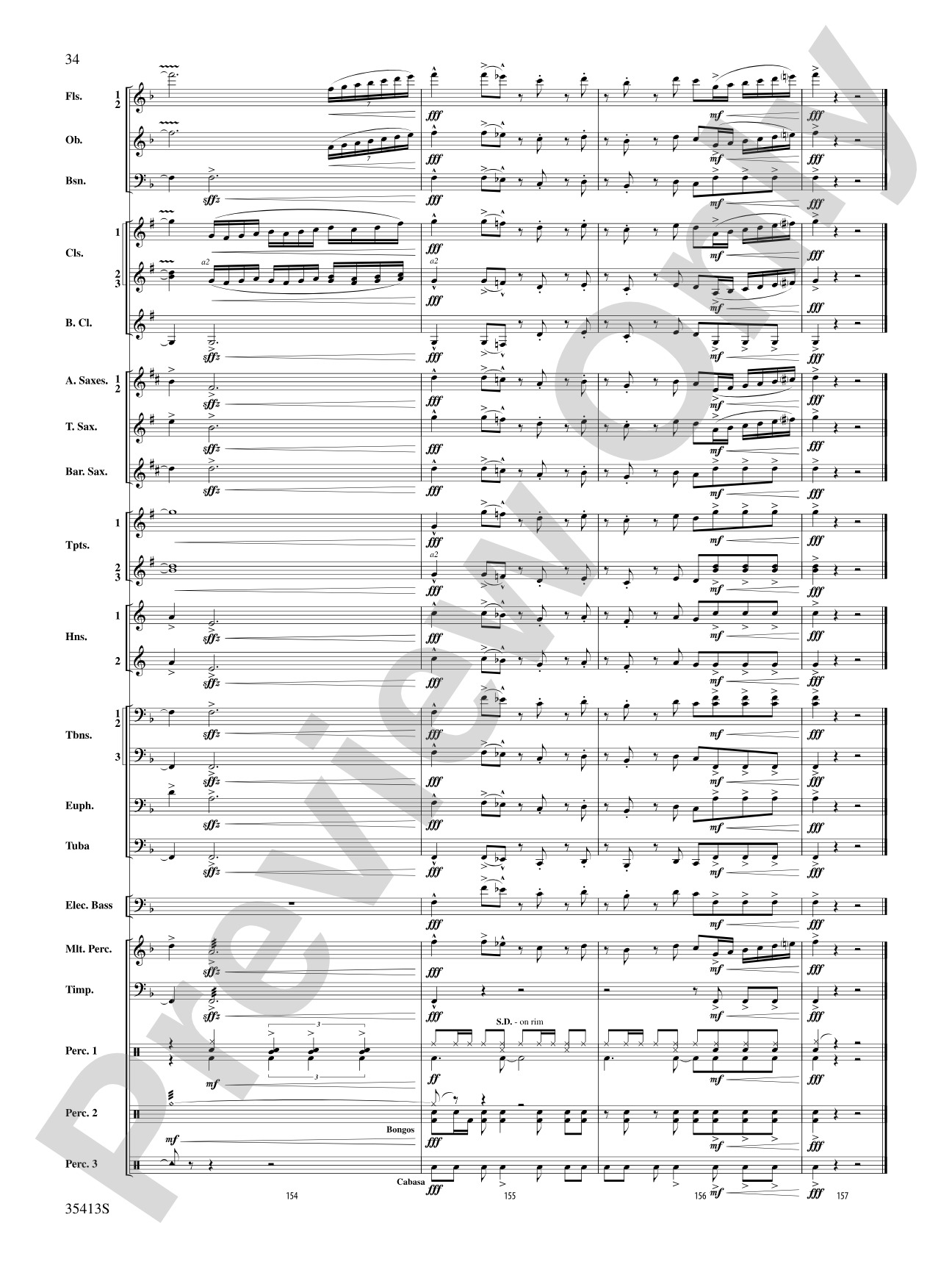 Crooner’s Serenade: Concert Band Conductor Score & Parts