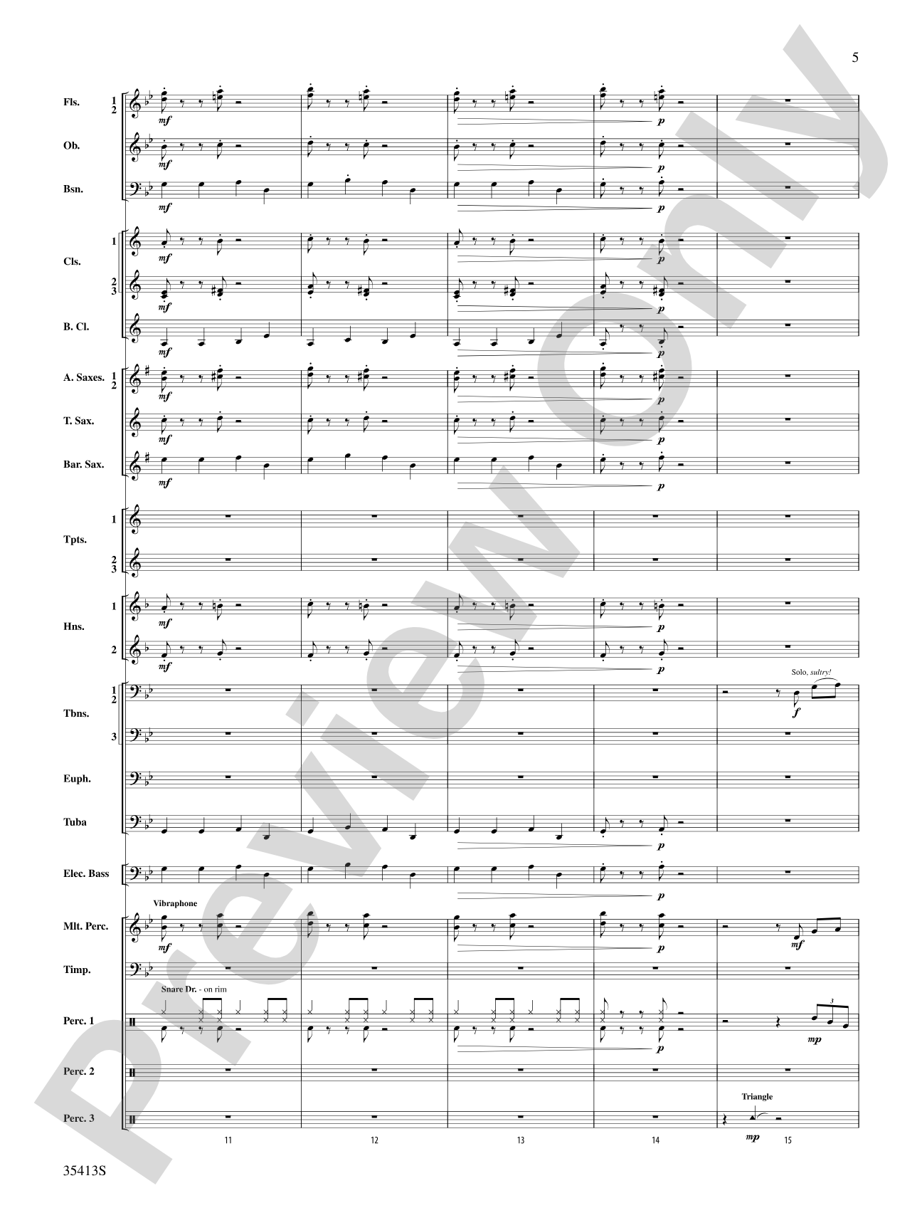 Crooner’s Serenade: Concert Band Conductor Score & Parts