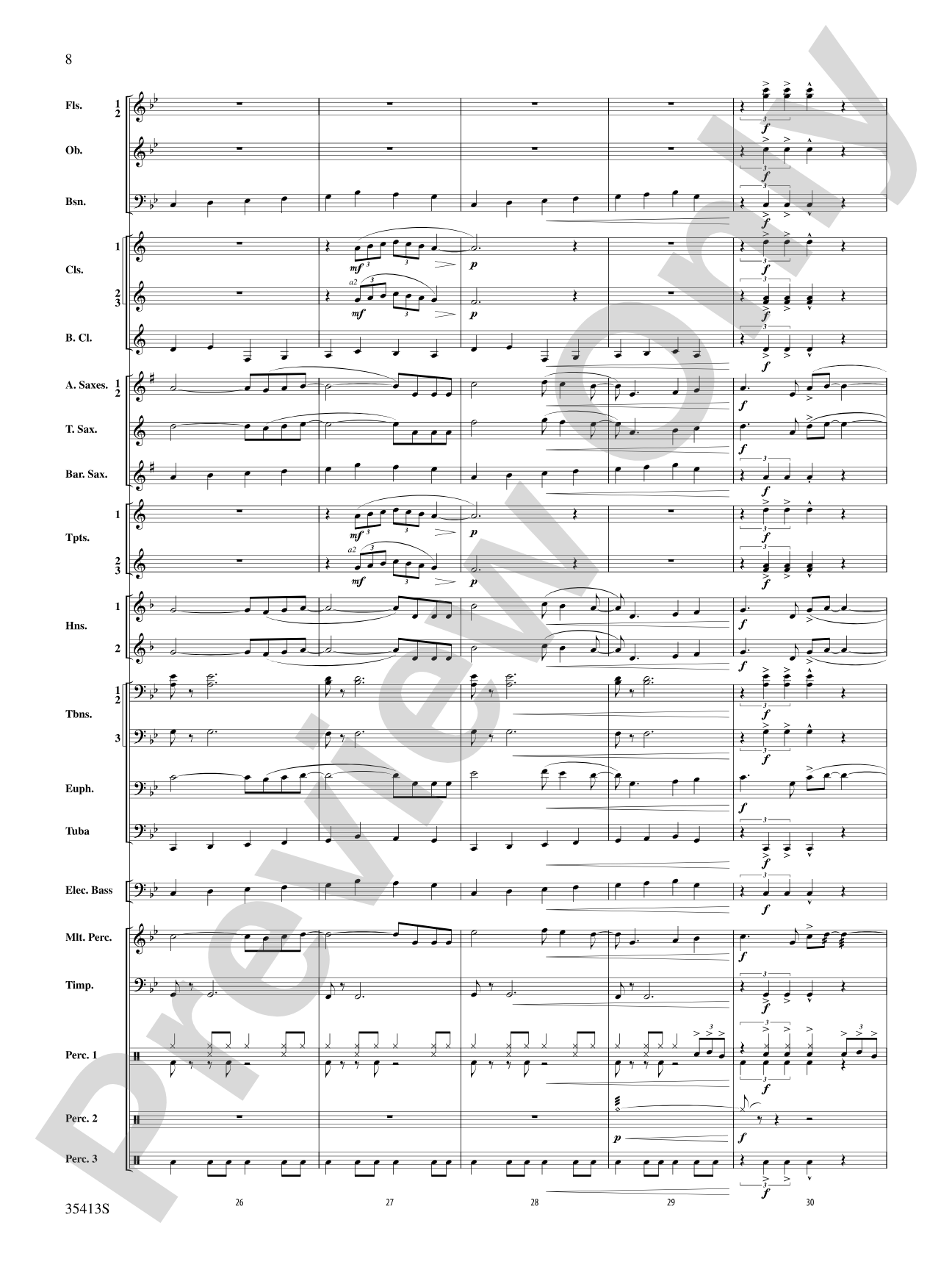 Crooner’s Serenade: Concert Band Conductor Score & Parts
