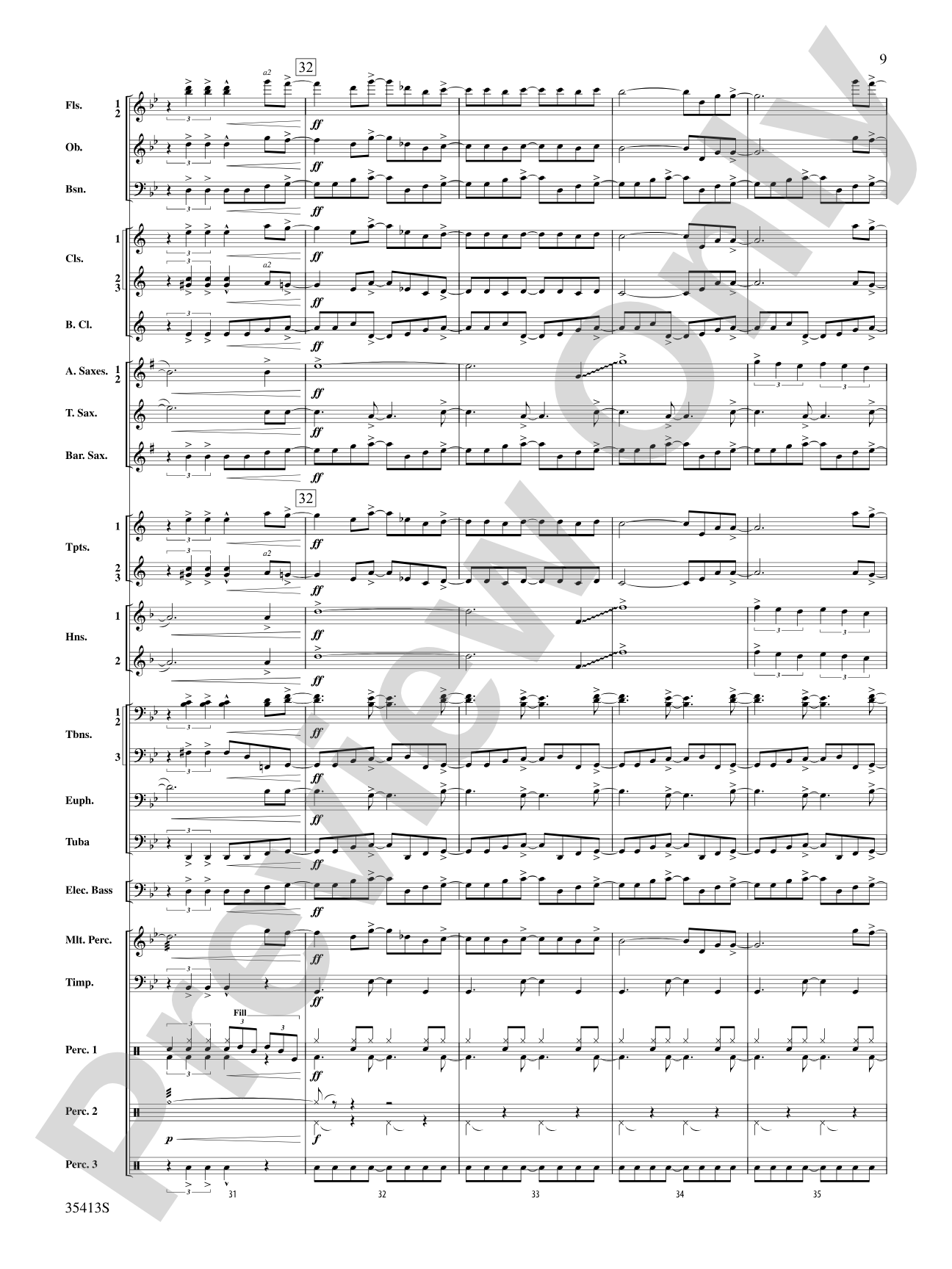 Crooner’s Serenade: Concert Band Conductor Score & Parts