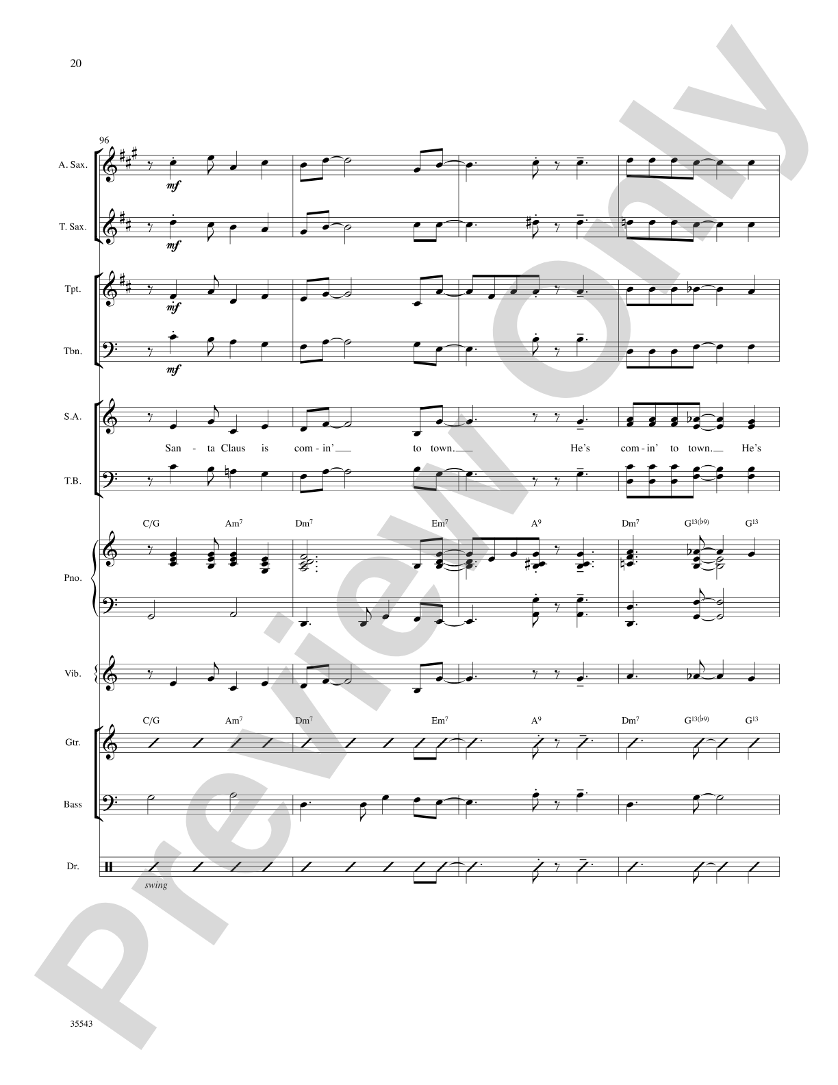 A Swingin' Christmas: Choral SoundPax