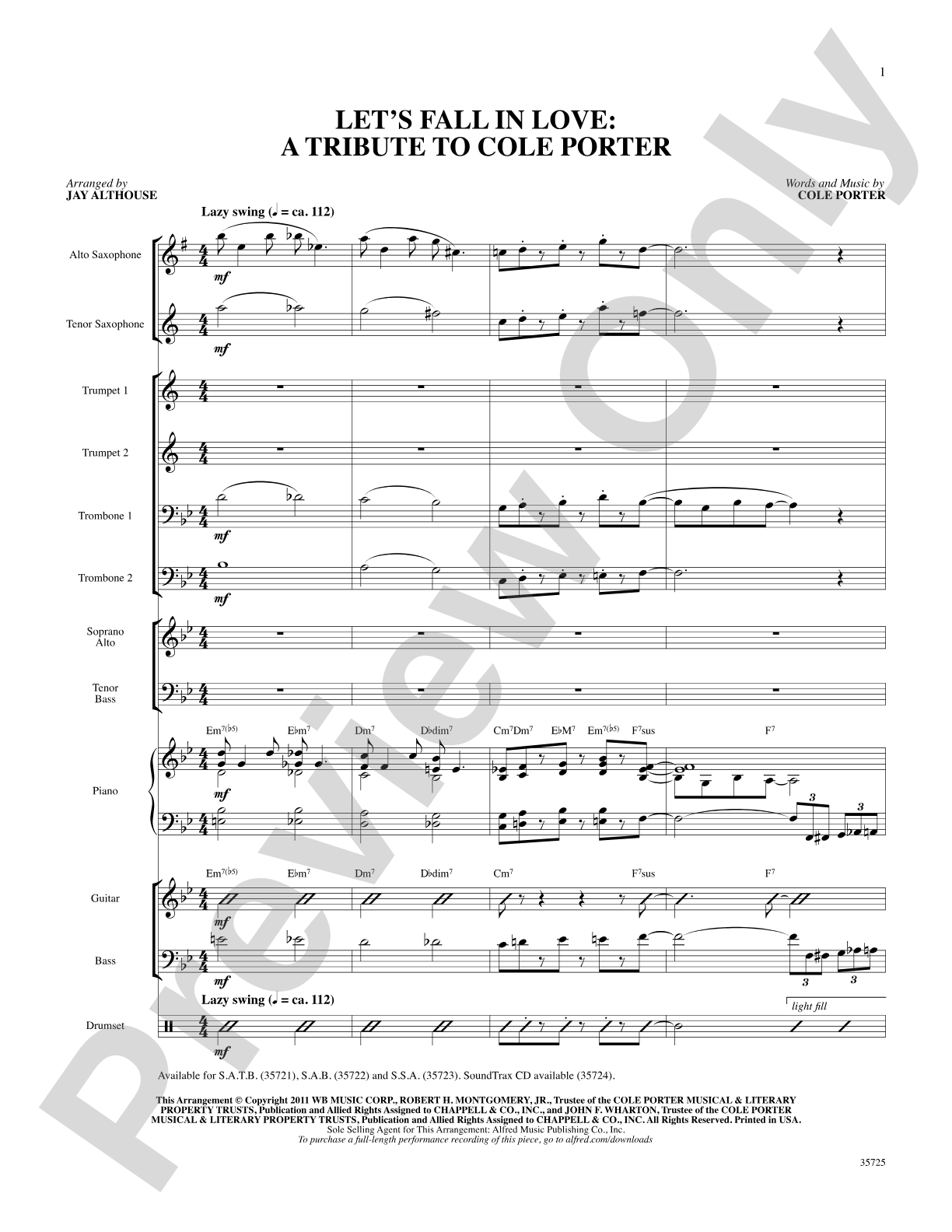 Let's Fall in Love: Choral SoundPax