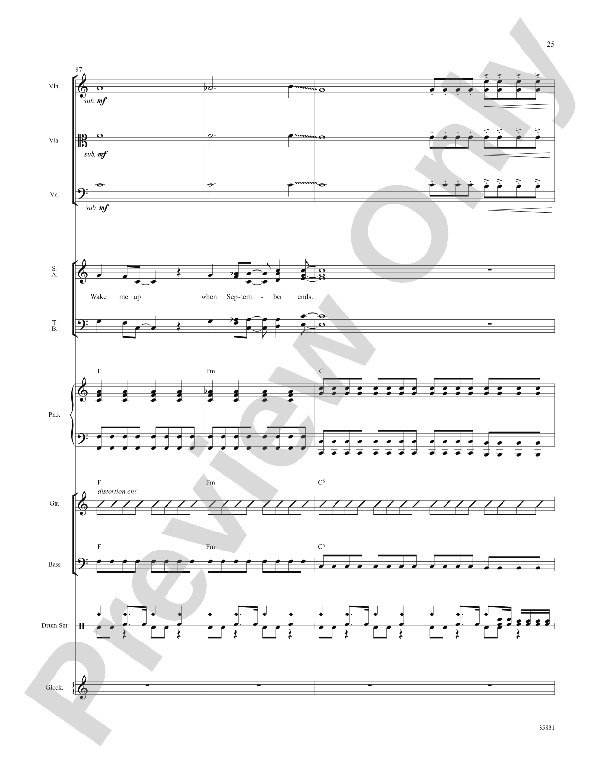 Green Day on Stage: Selections from American Idiot: Choral SoundPax