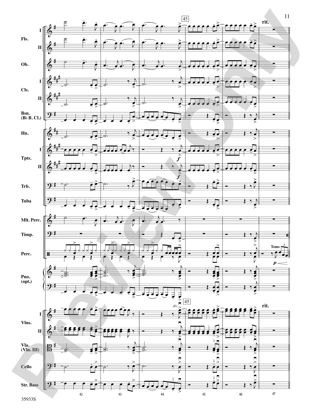 Prime Time Tuesday: Full Orchestra Conductor Score & Parts