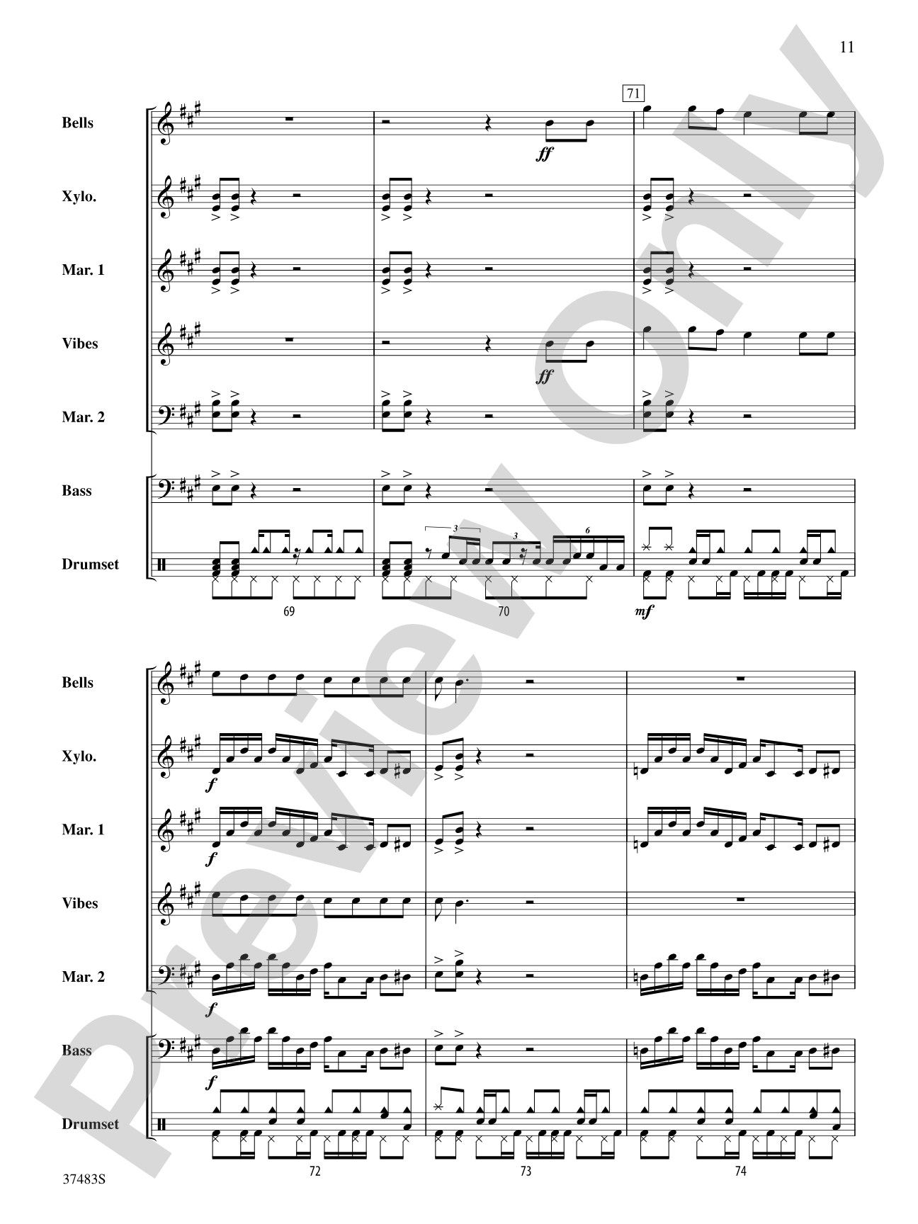 Led Zeppelin Medley: Percussion Ensemble Score & Parts