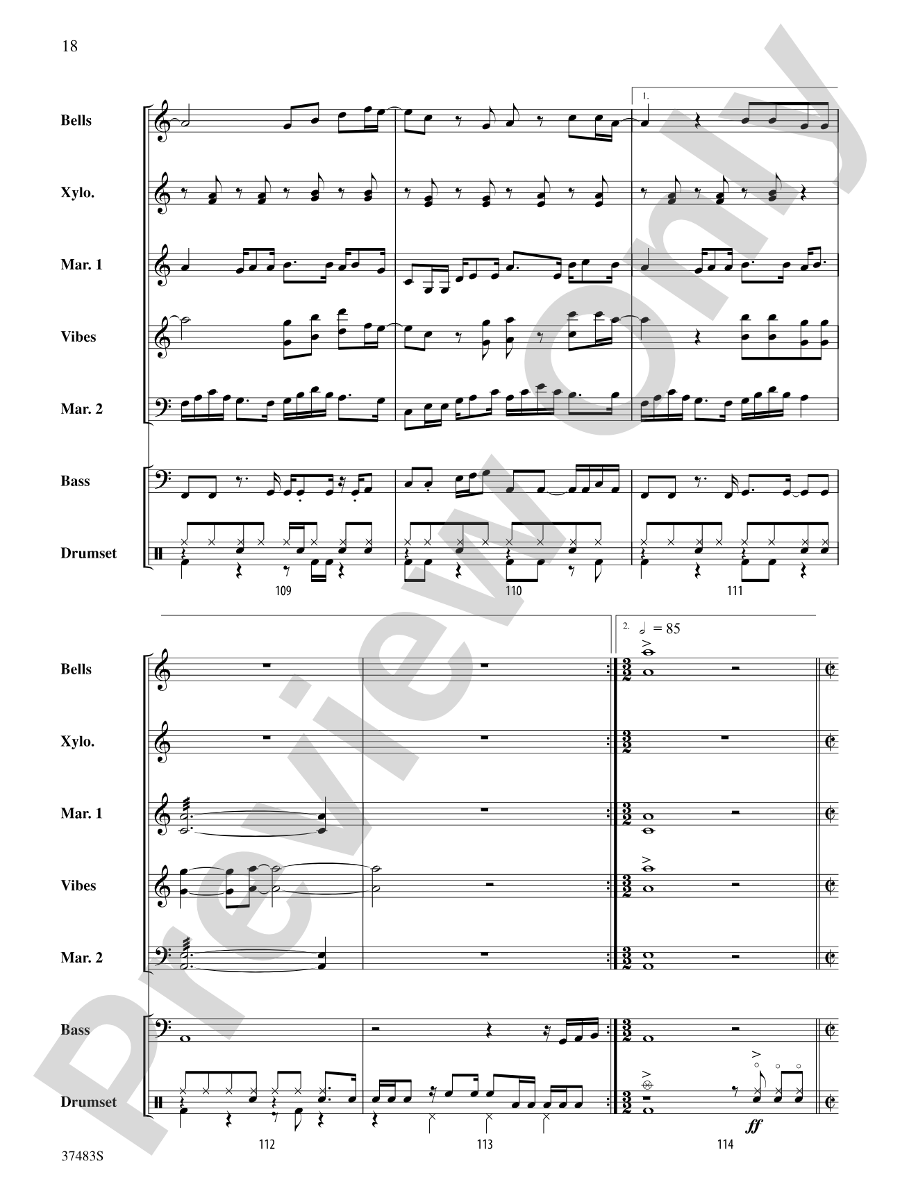Led Zeppelin Medley: Percussion Ensemble Score & Parts