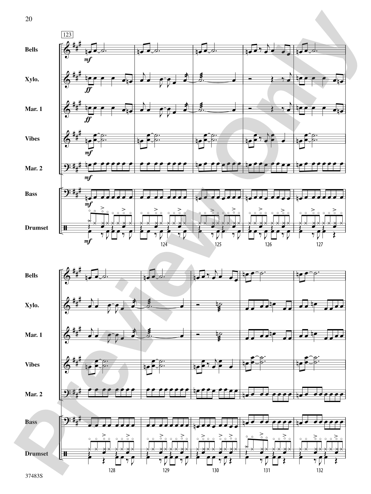 Led Zeppelin Medley: Percussion Ensemble Score & Parts