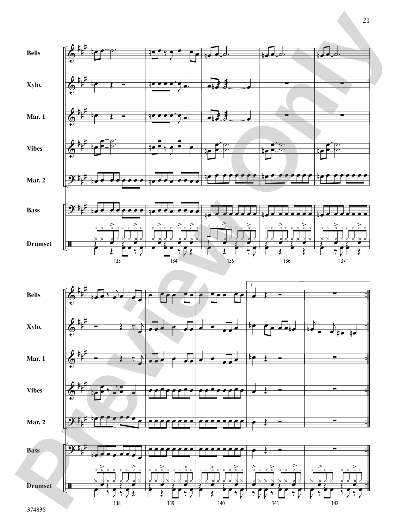Led Zeppelin Medley: Percussion Ensemble Score & Parts