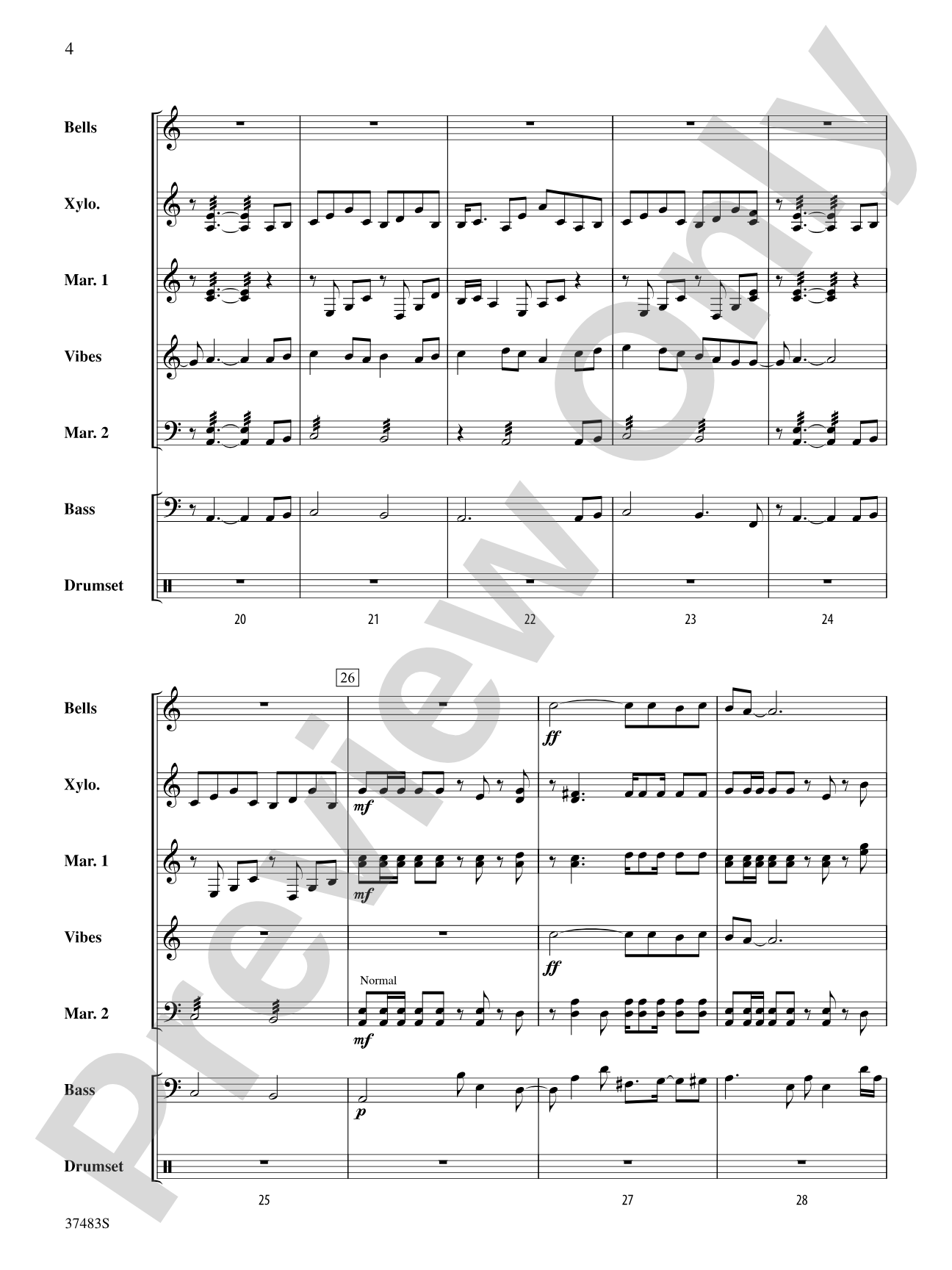Led Zeppelin Medley: Percussion Ensemble Score & Parts