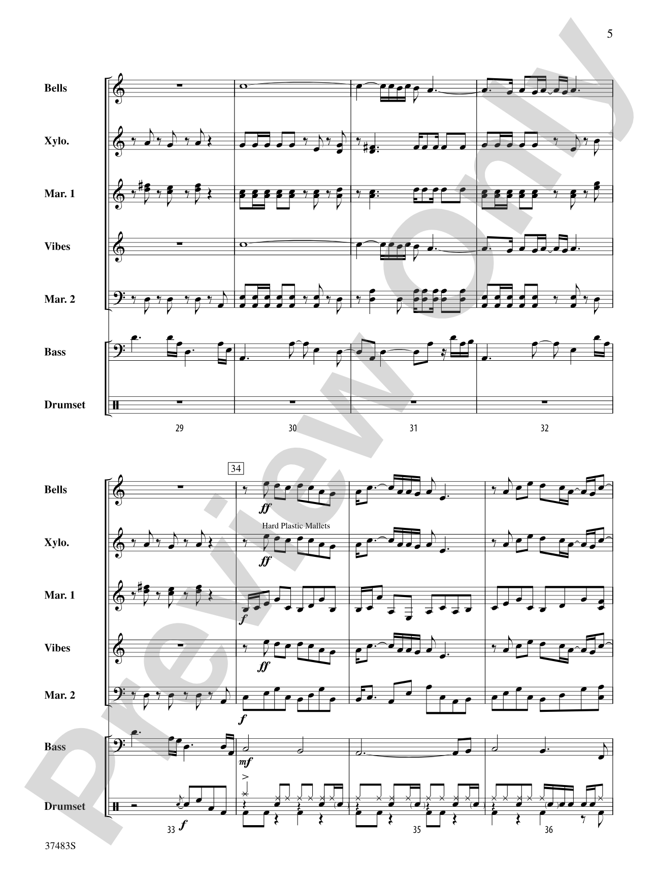 Led Zeppelin Medley: Percussion Ensemble Score & Parts