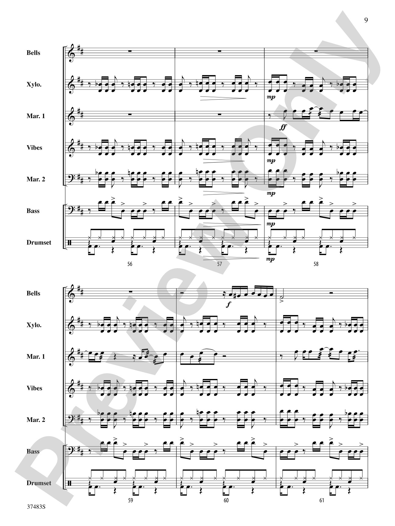 Led Zeppelin Medley: Percussion Ensemble Score & Parts