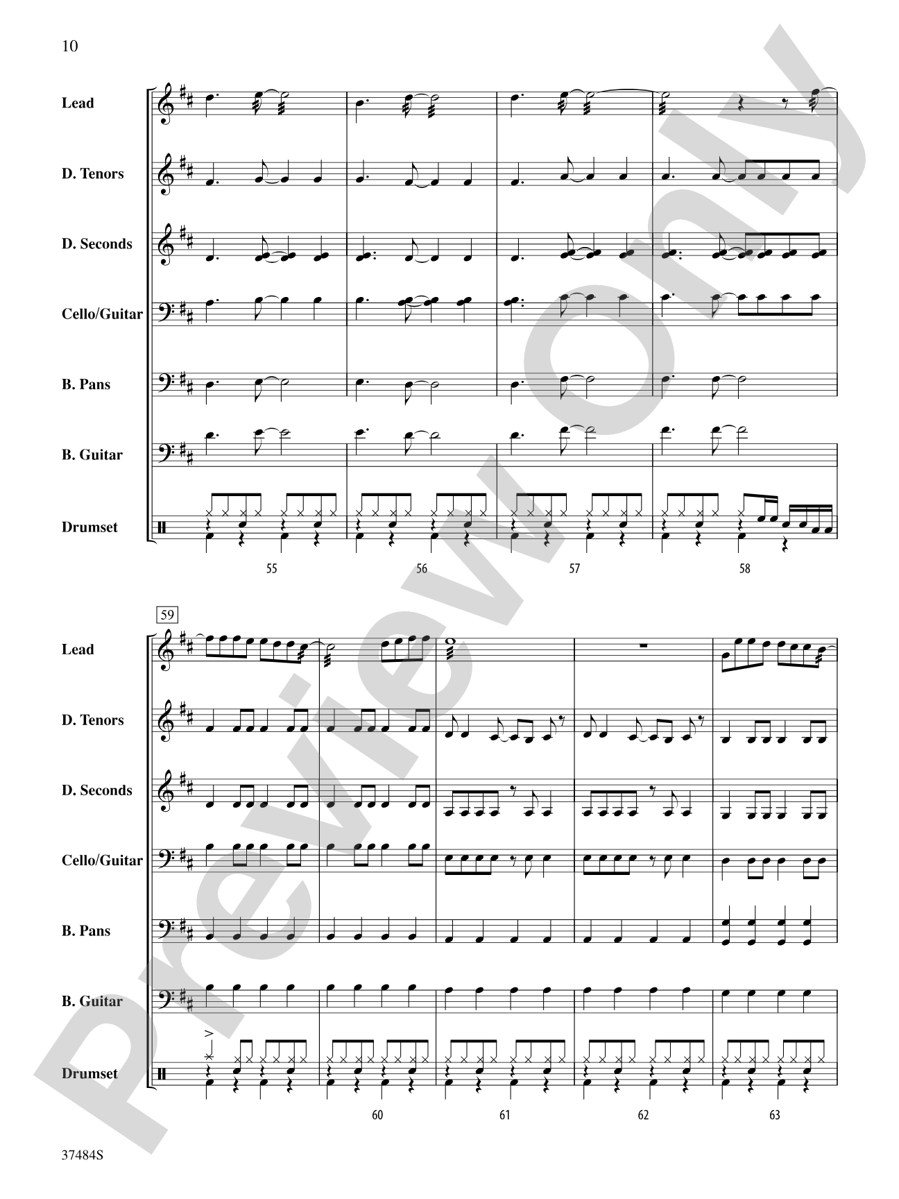 ABBA Medley: Steel Drum Conductor Score & Parts