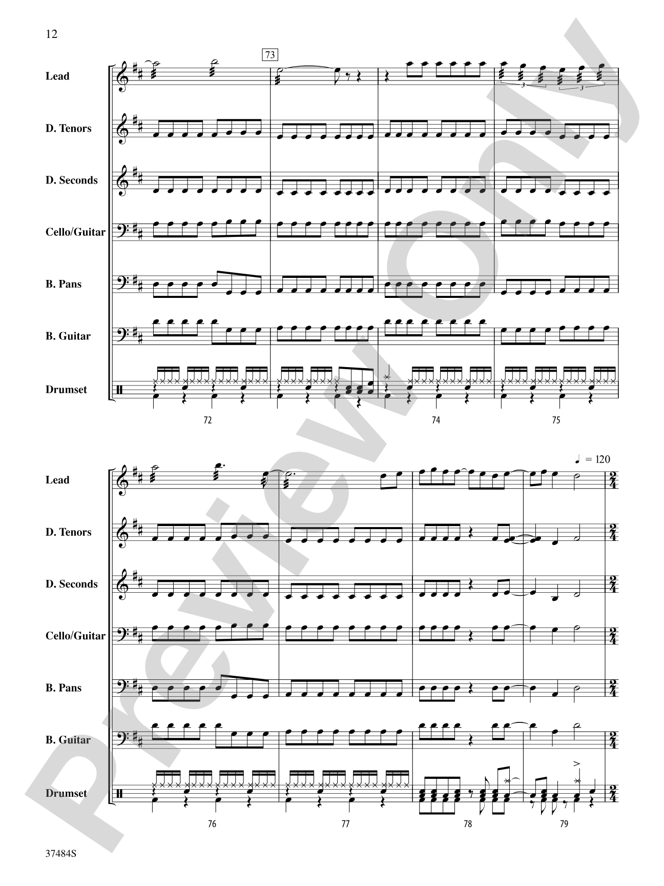 ABBA Medley: Steel Drum Conductor Score & Parts