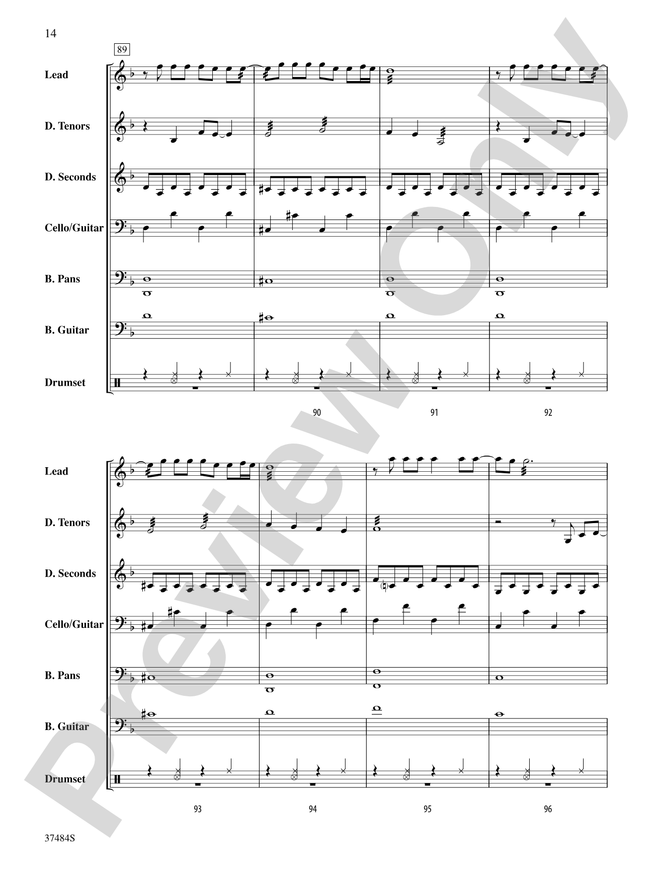ABBA Medley: Steel Drum Conductor Score & Parts