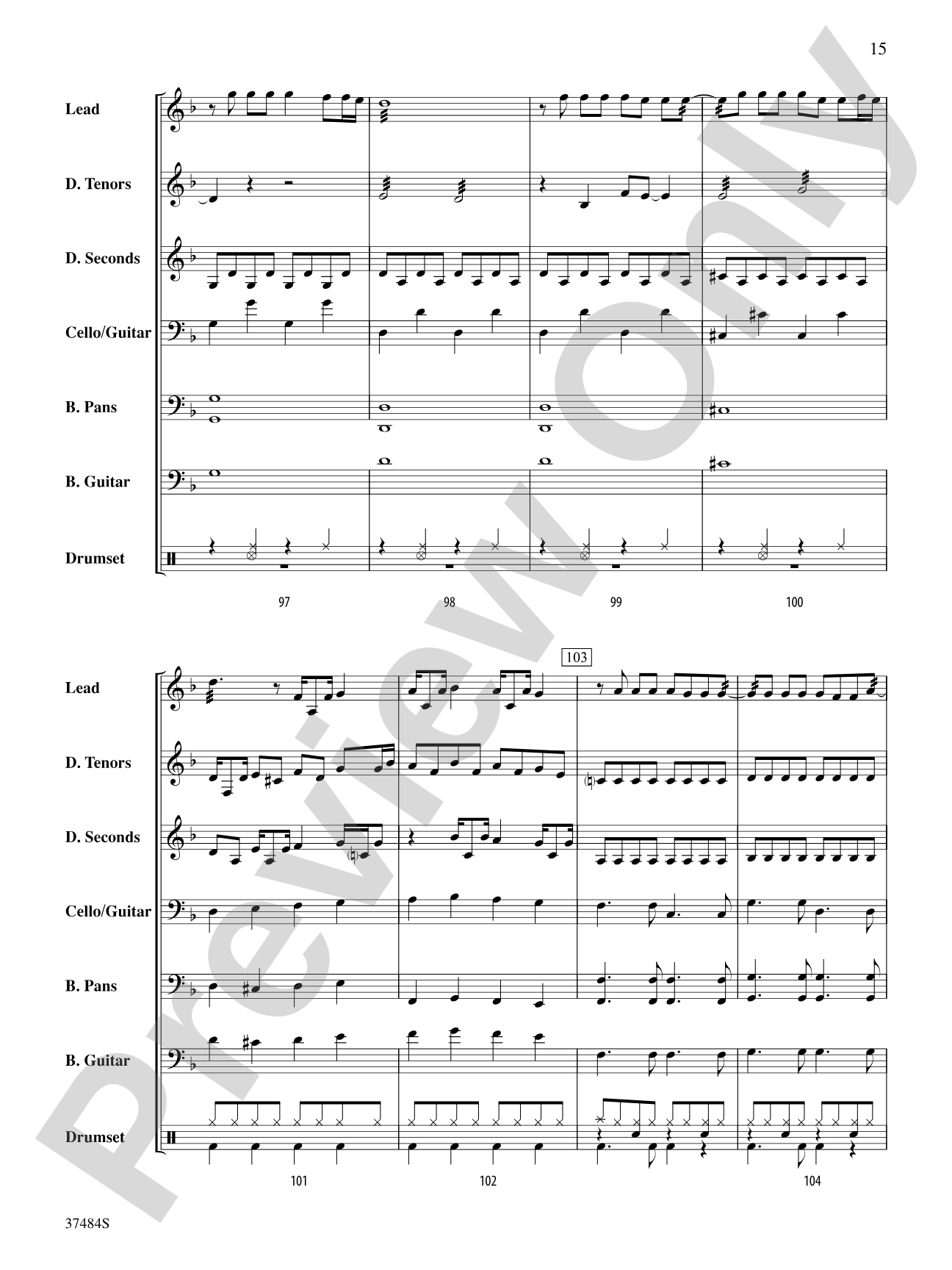 ABBA Medley: Steel Drum Conductor Score & Parts