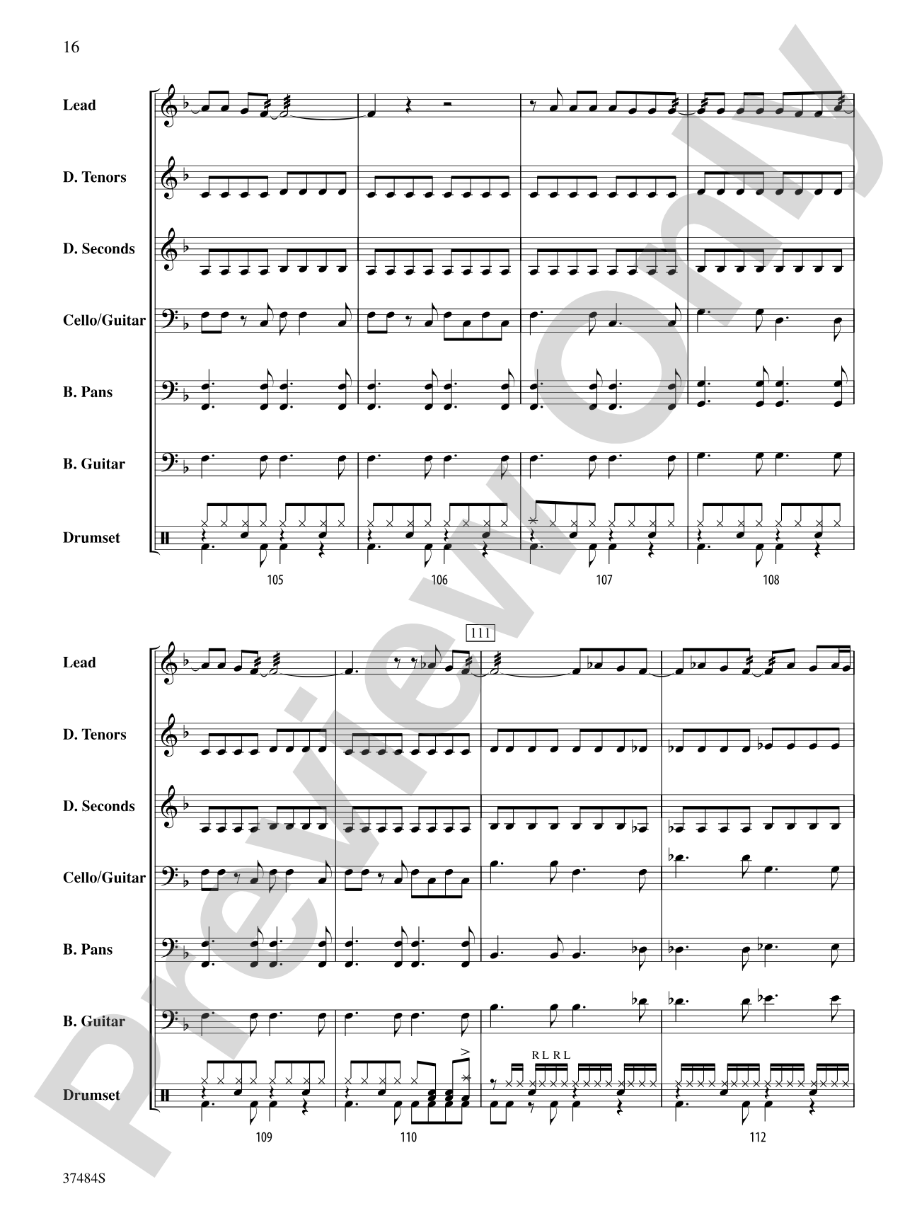 ABBA Medley: Steel Drum Conductor Score & Parts