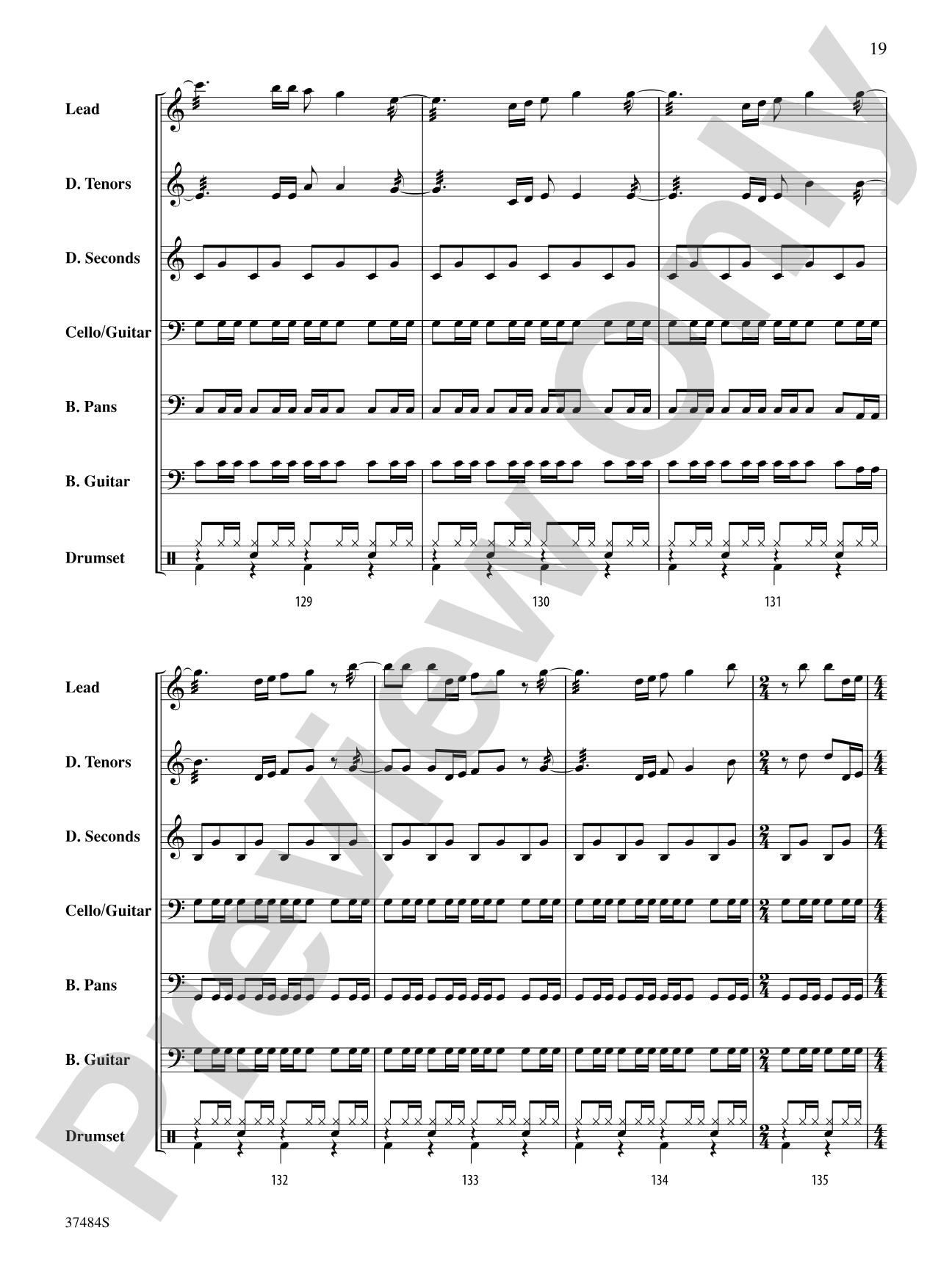 ABBA Medley: Steel Drum Conductor Score & Parts